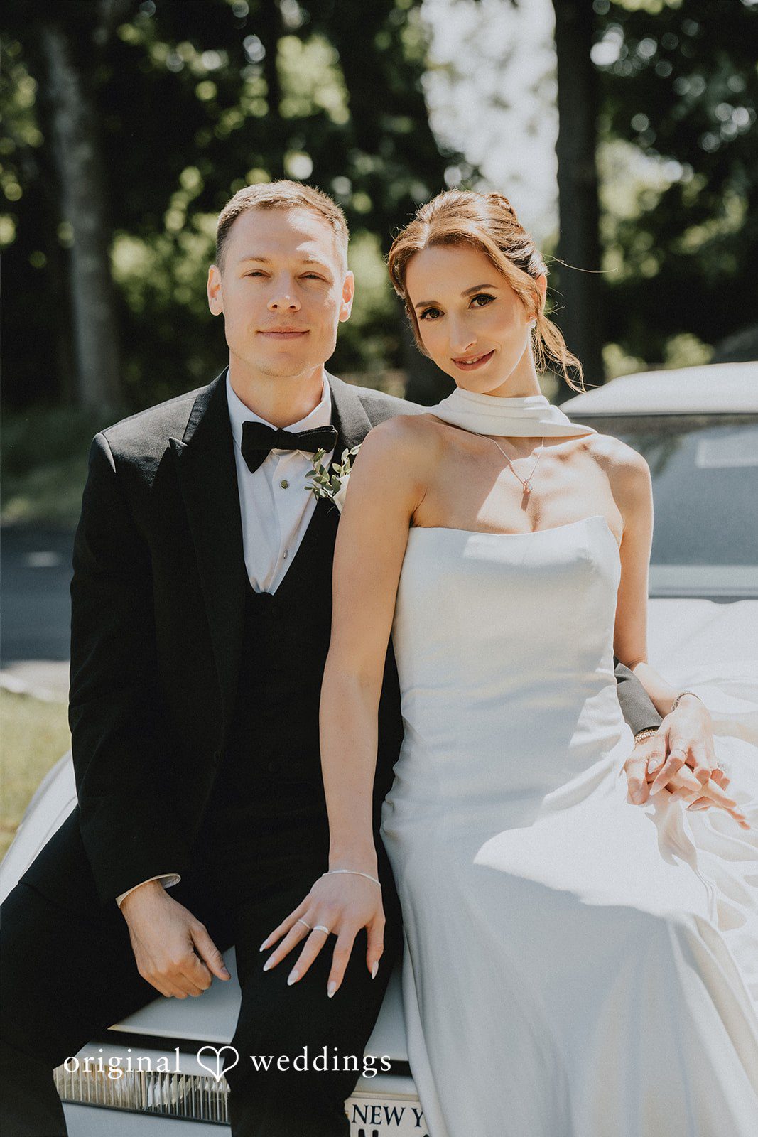 Beautiful portrait by the car