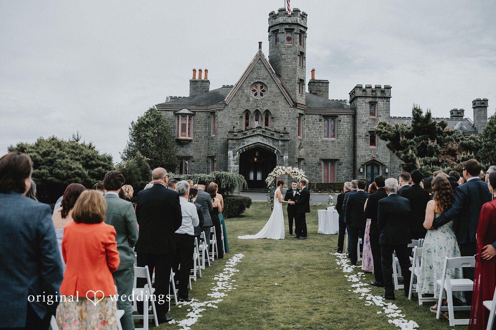 The couple exchanges marital vows