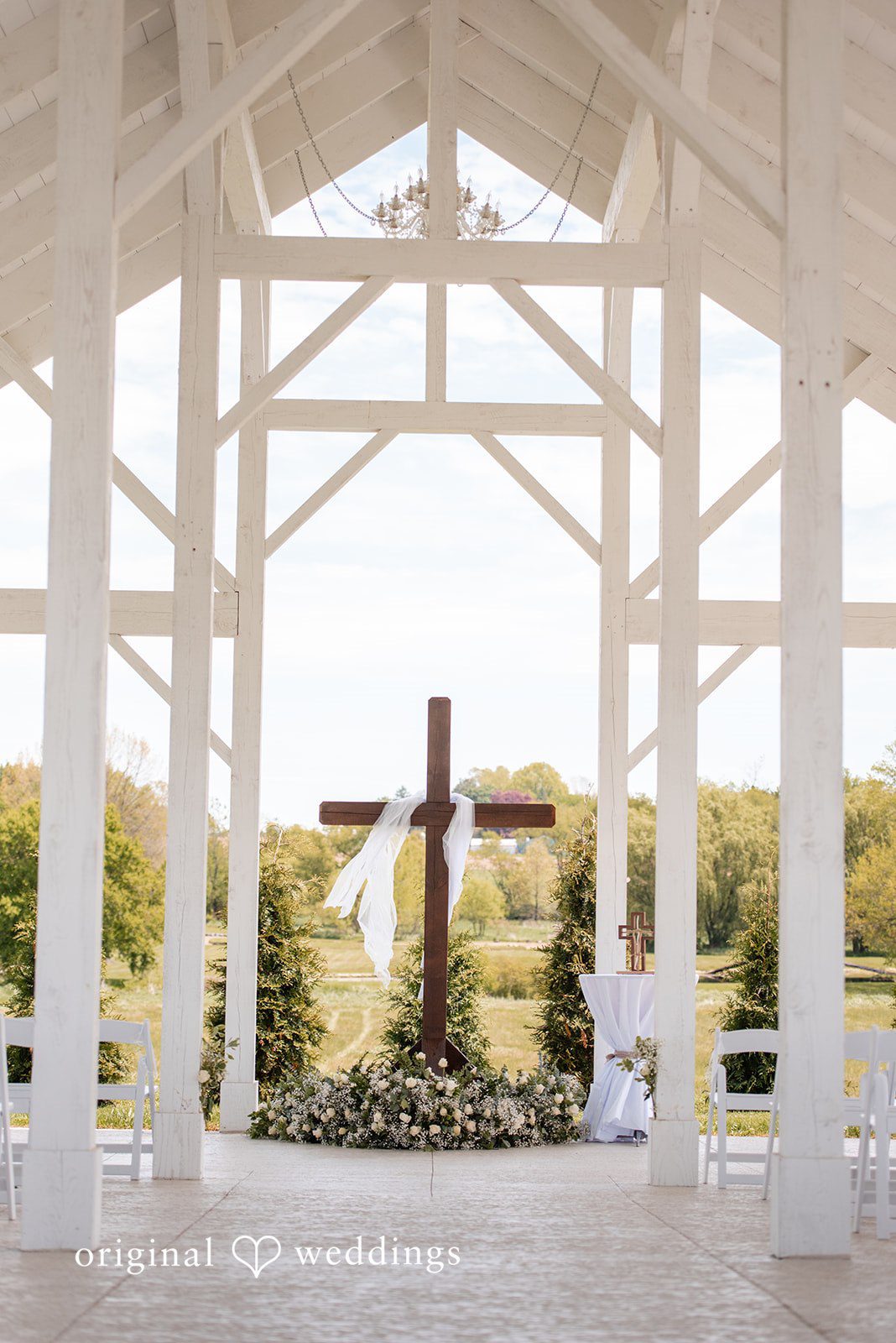 Lauren + Ron The patio at White Rose Barn