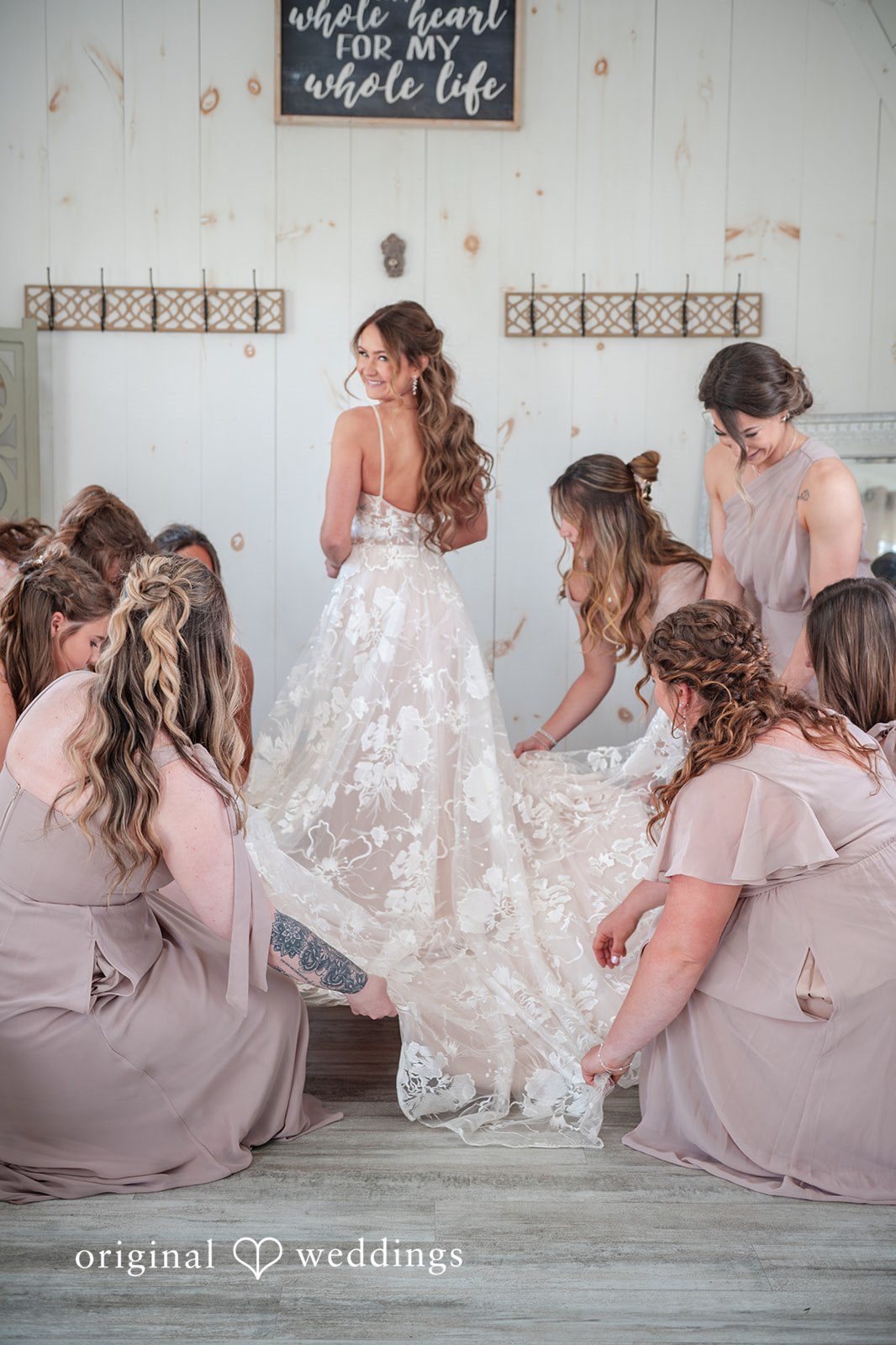 Lauren + Ron The bride and her bridesmaids