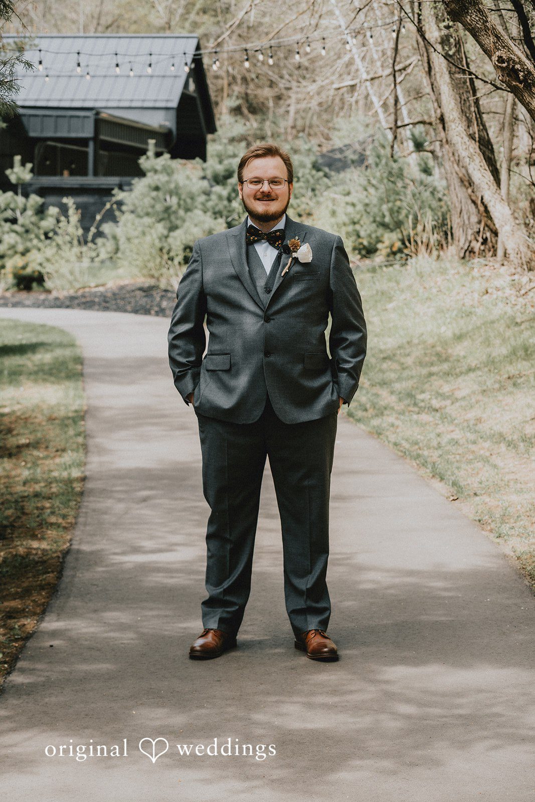 Ashlee + Colby Full-length portrait of the groom after getting ready for the wedding day