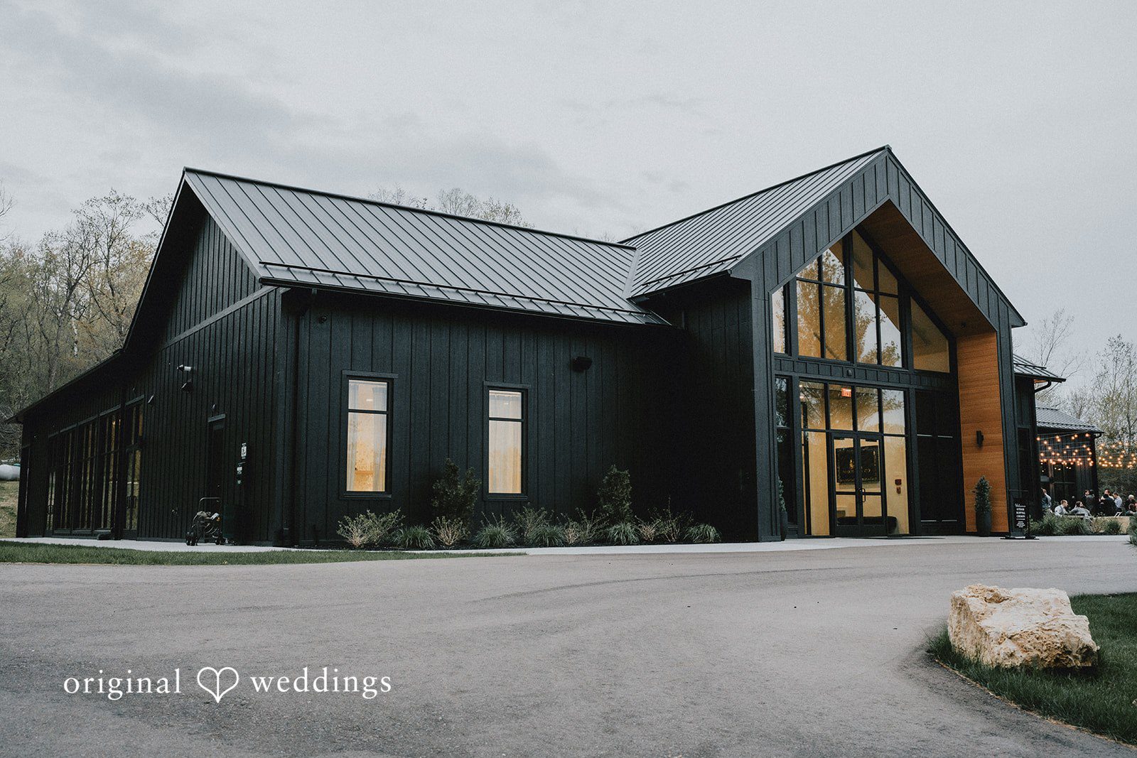 Ashlee + Colby Woods and Co wedding venue exterior captured on a beautiful wedding day