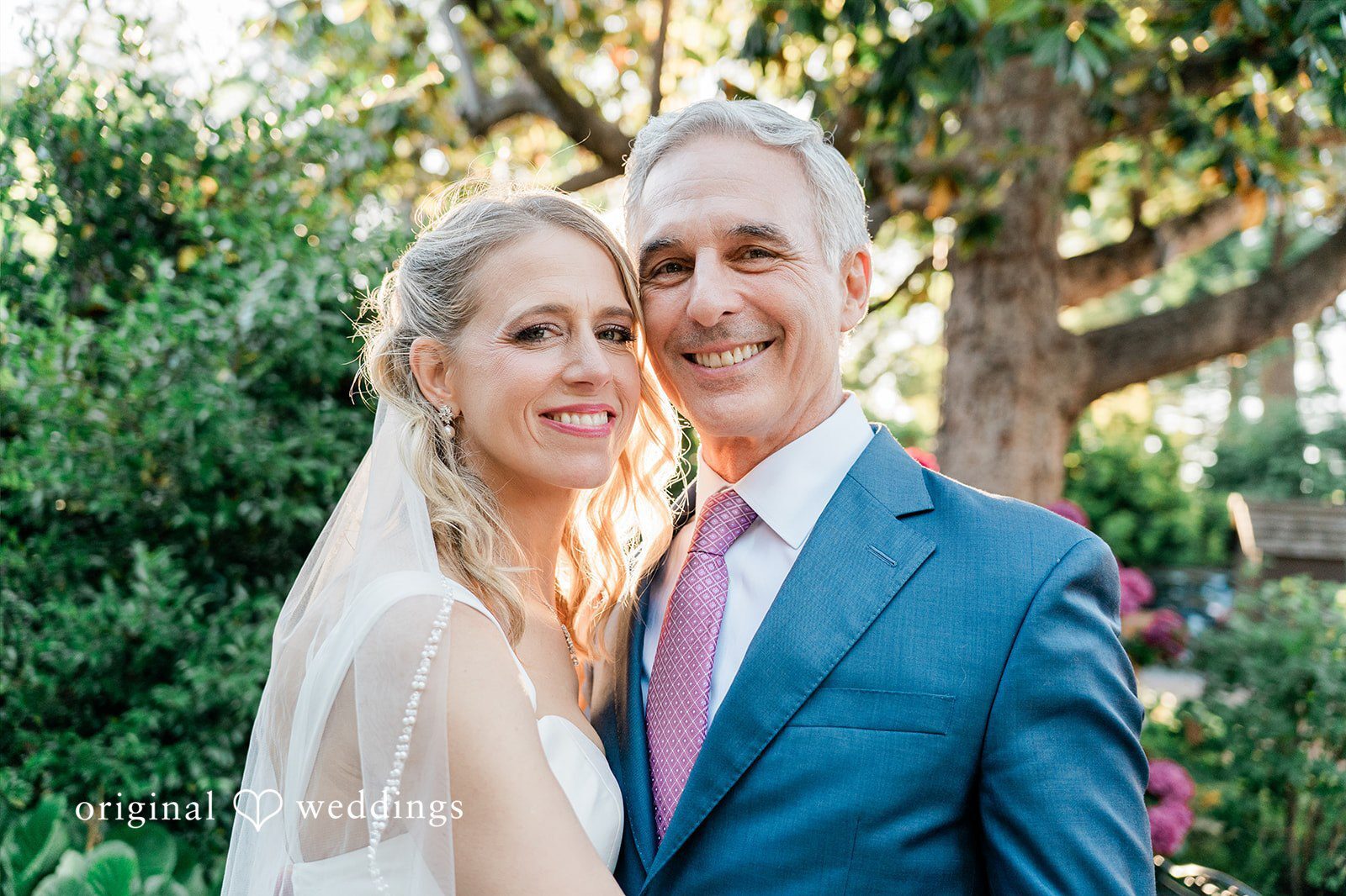 San Francisco Wedding Photographers capturing a romantic bride and groom portrait at Allied Arts Guild.