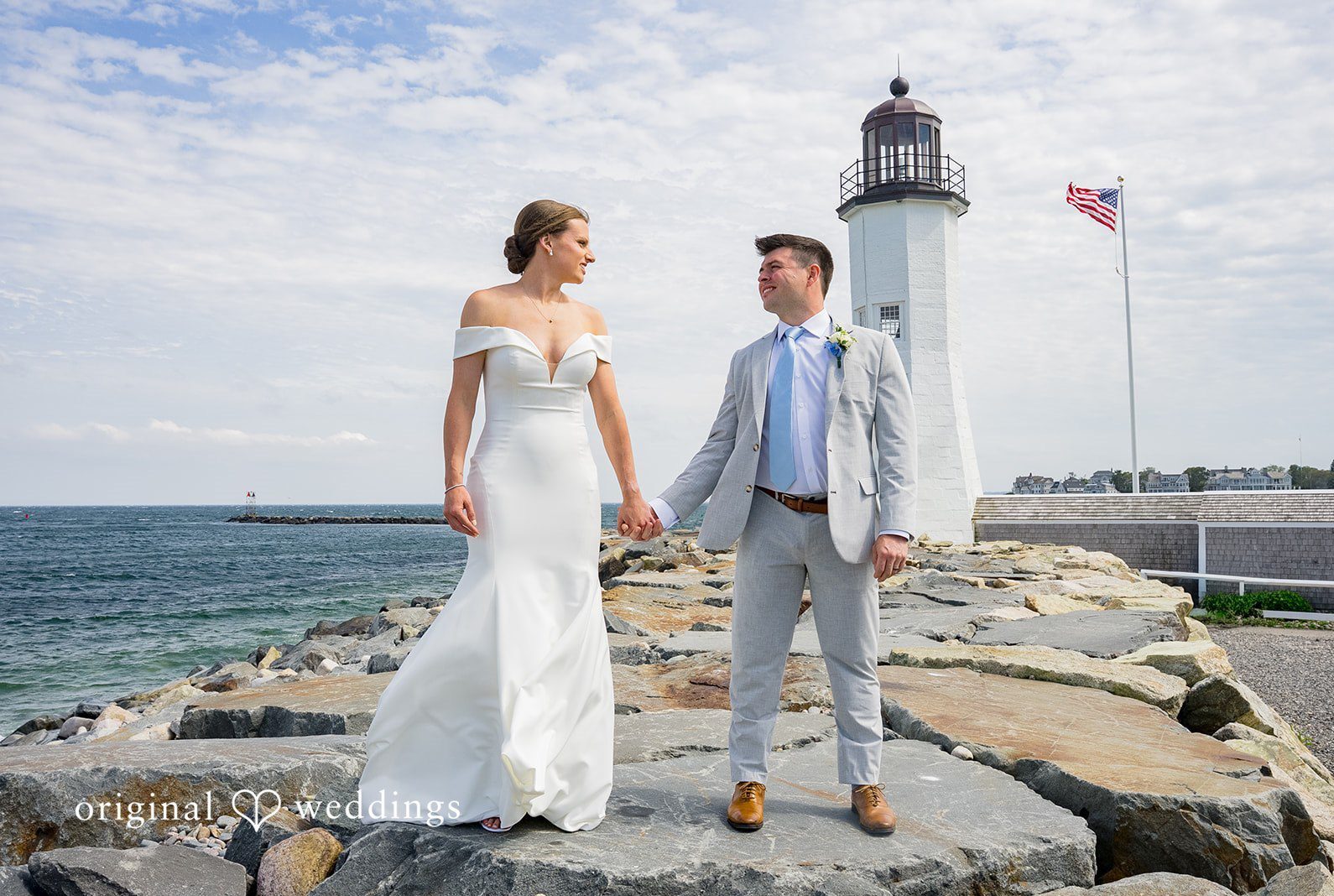 Stunning Portrait of couple at Barker House by Boston Wedding Photographers from Original Weddings.
