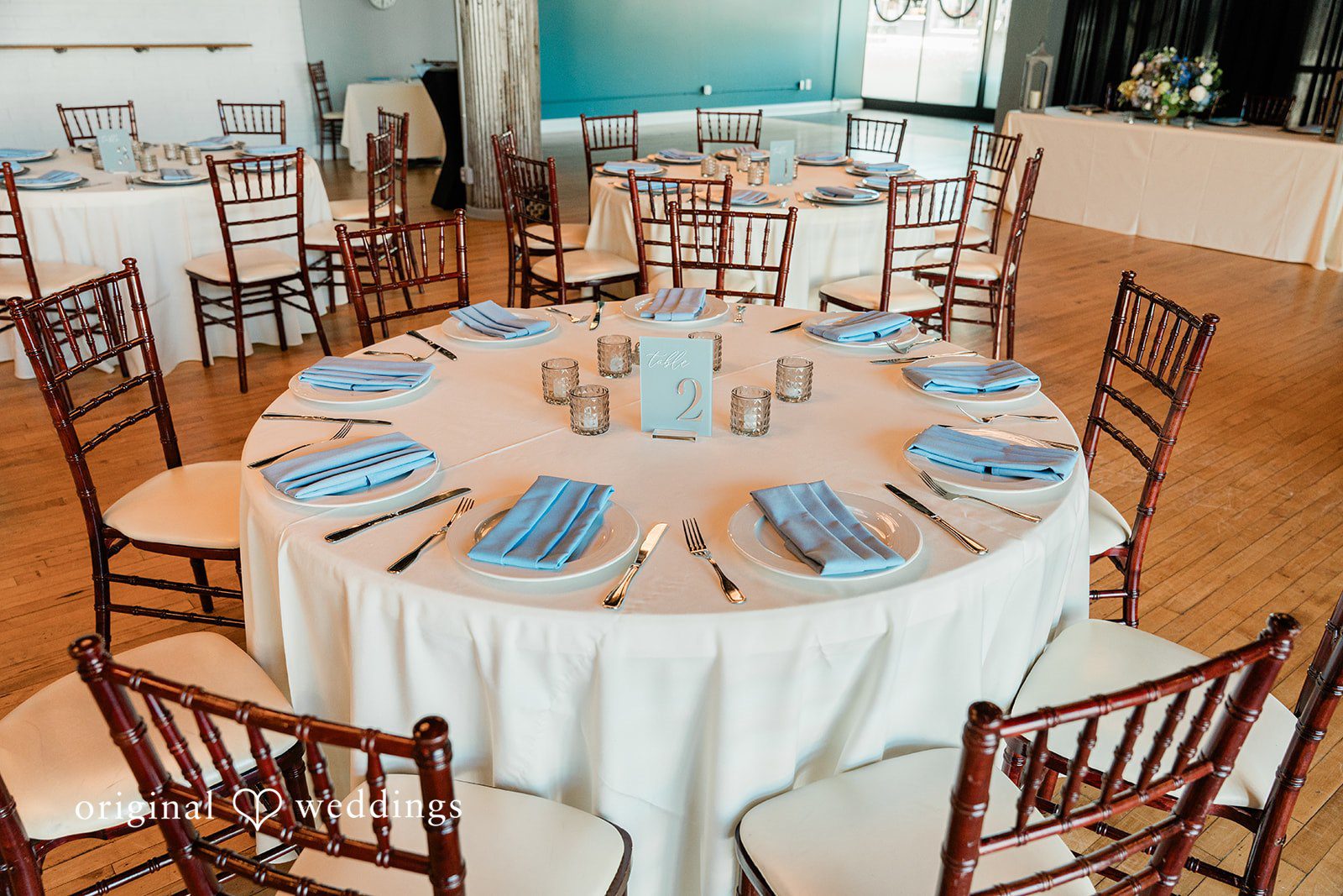 Rachel + Nick Elegant table and chair arrangement at Batch No. 154
