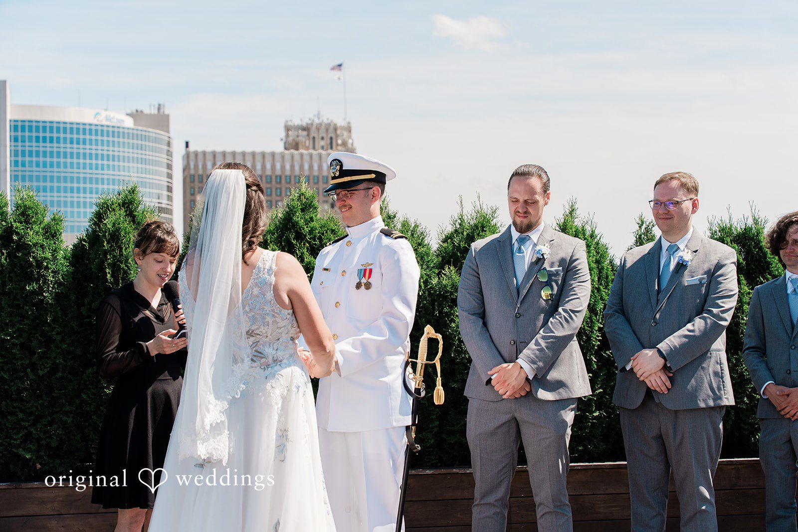 Rachel + Nick Ceremony moment before the priest at Batch No. 154
