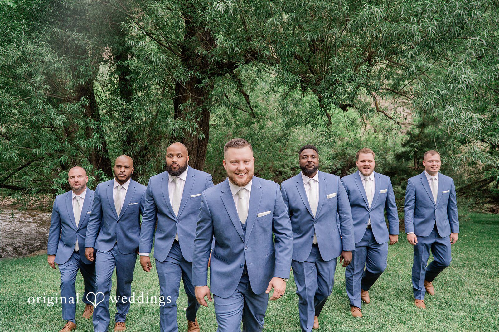Bonnie + Tommie Our Denver wedding photographers captured a stunning portrait of the groom and his groomsmen