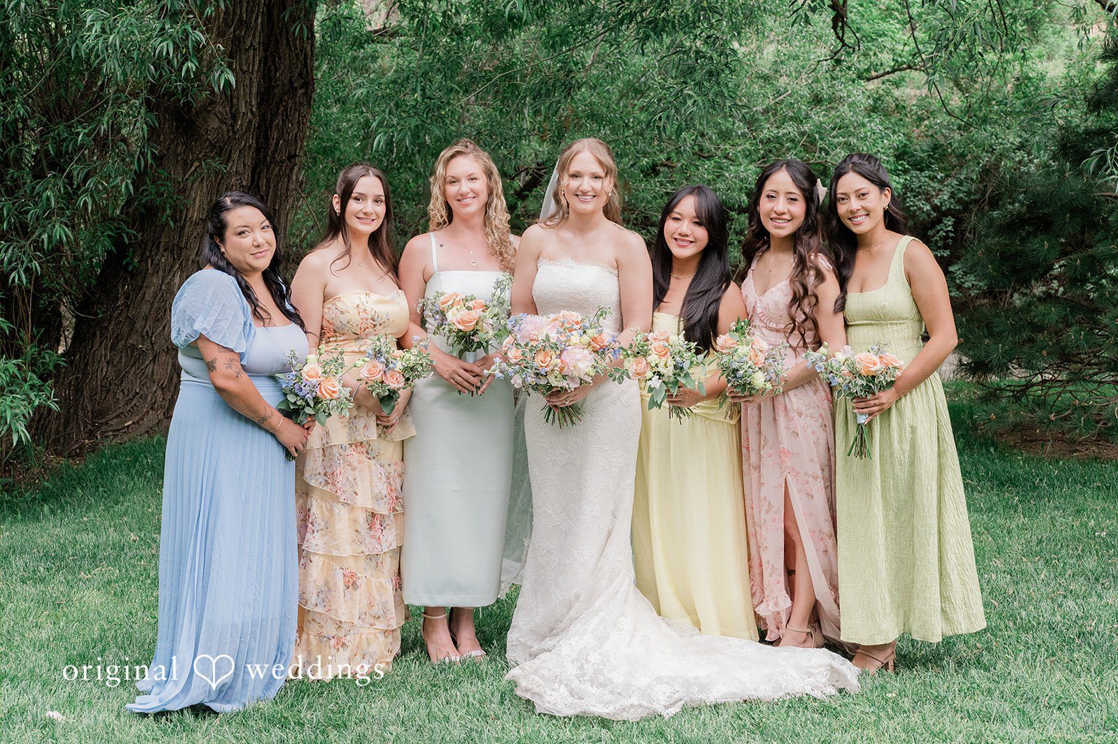 Bonnie + Tommie The bride and her bridesmaids