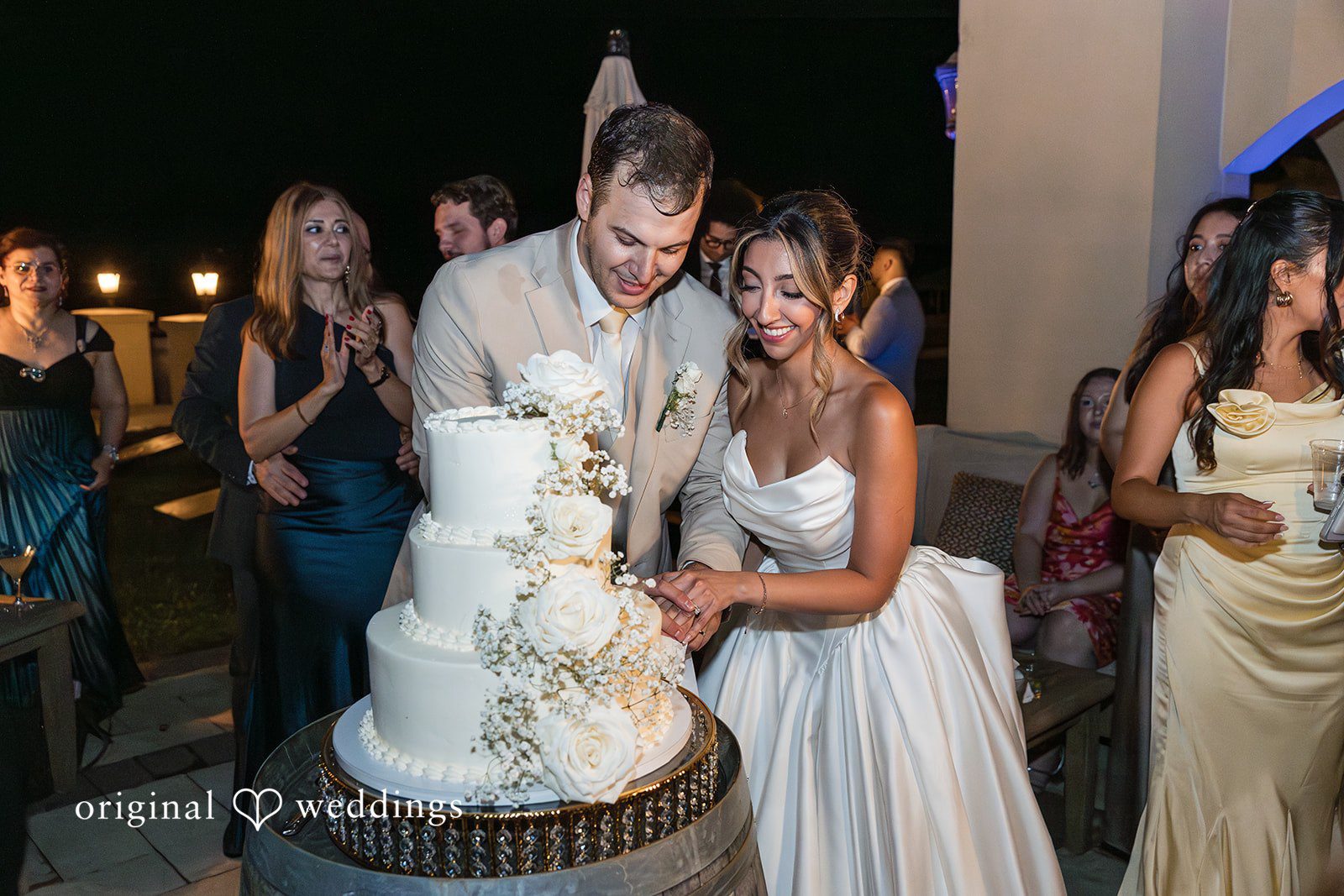 Brett + Ava Cake cutting ceremony at Breaux Vineyards