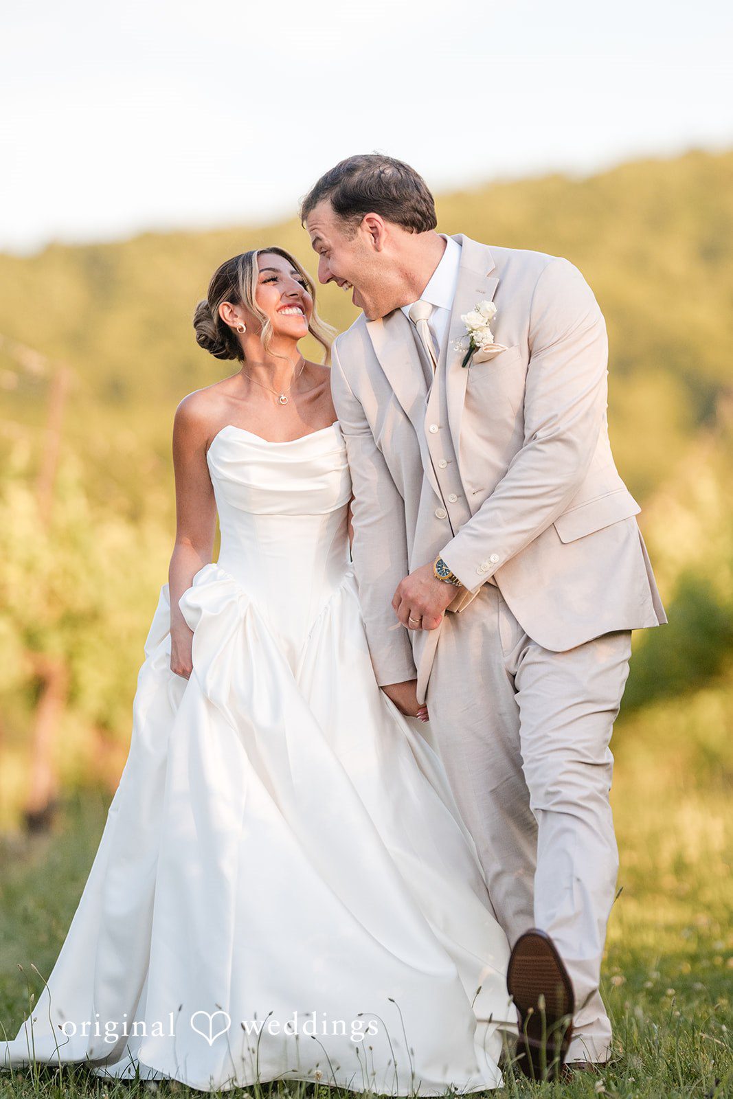 Brett + Ava Couple sharing a romantic moment with each other at Breaux Vineyards