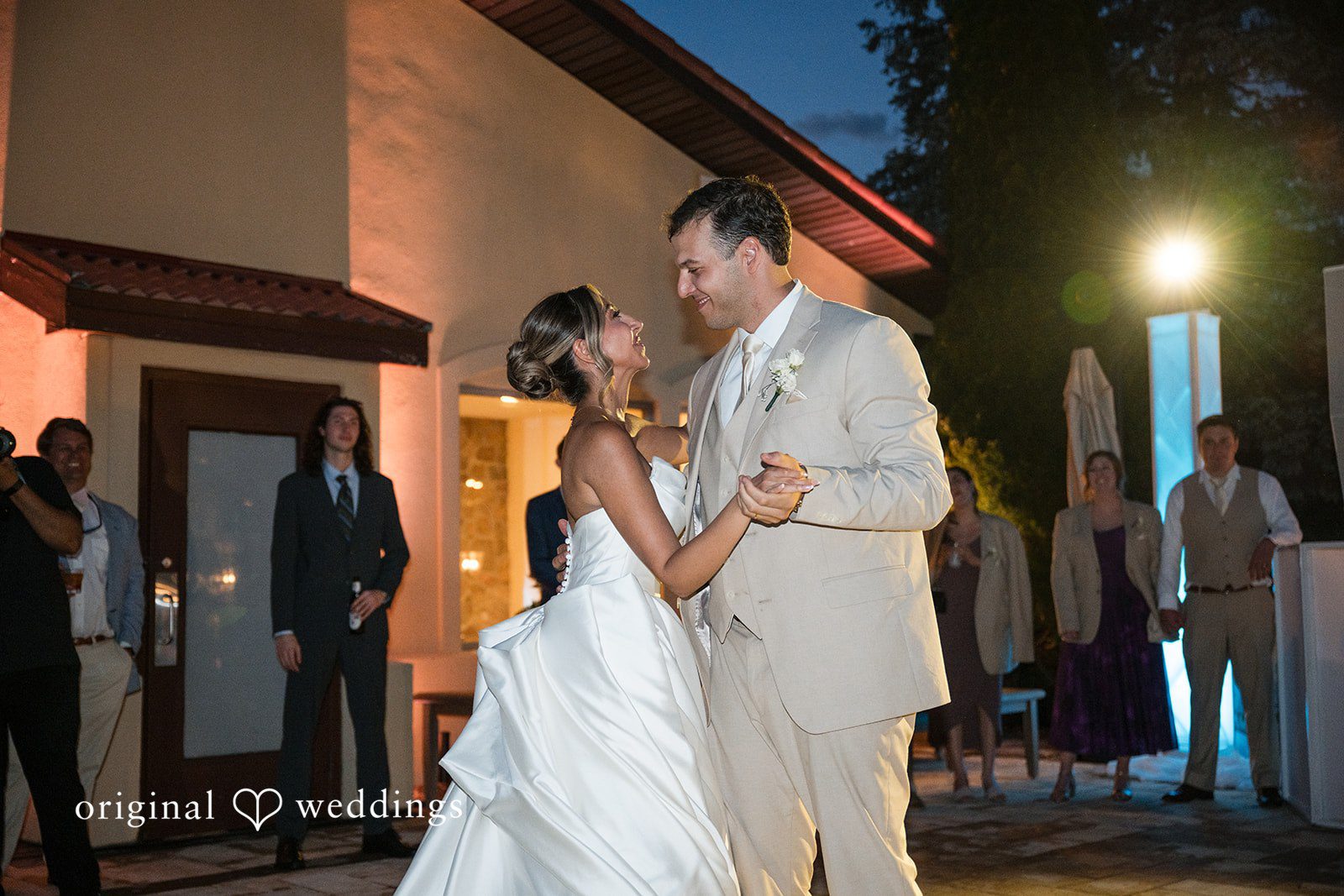 Brett + Ava Couple sharing a romantic dance at Breaux Vineyards