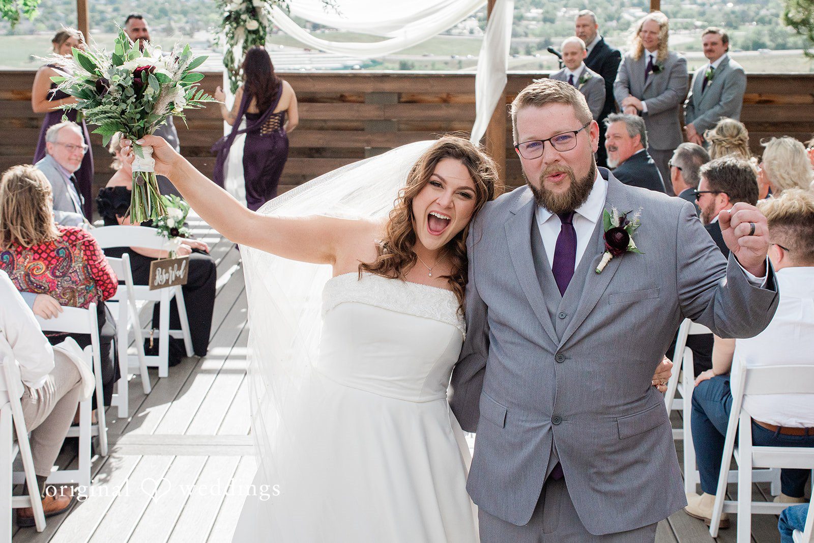 Carolina + Jonah Happy couple walking out together at Brittany Hill - Wedgewood Weddings