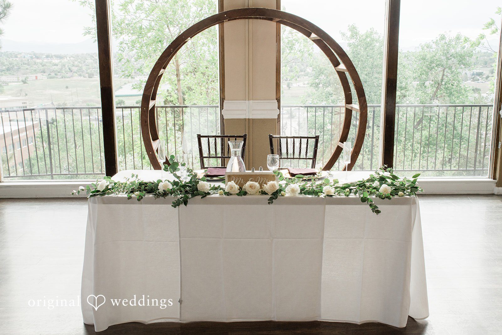 Carolina + Jonah Close-up of the reception table decor at Brittany Hill - Wedgewood Weddings
