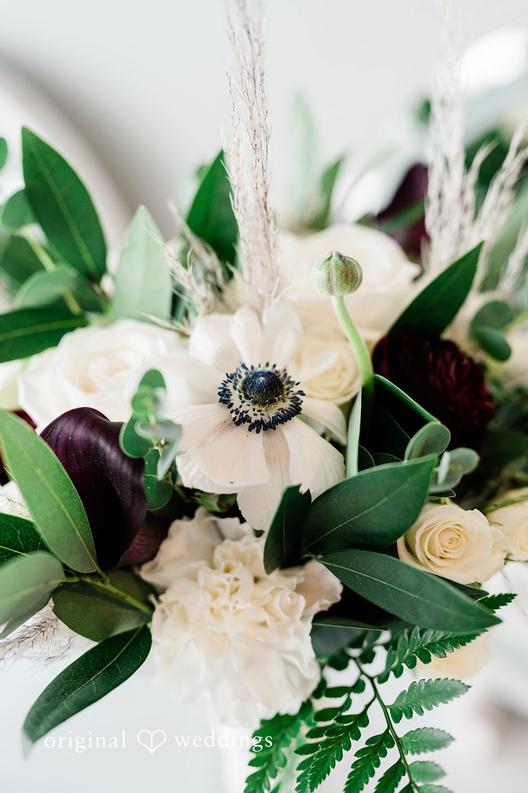Carolina + Jonah Close-up of floral arrangements at Brittany Hill - Wedgewood Weddings