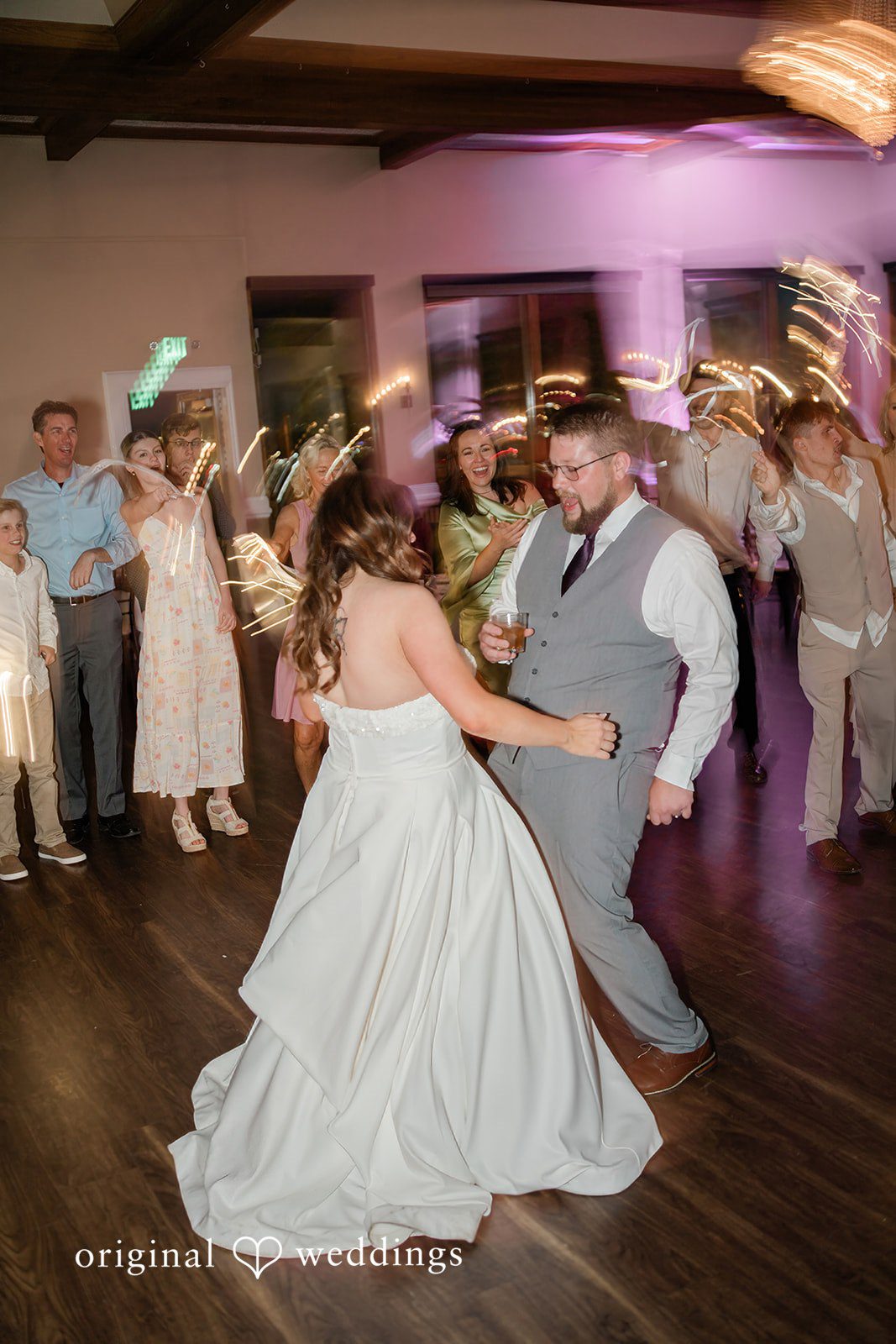 Carolina + Jonah Couple sharing a romantic dance at Brittany Hill - Wedgewood Weddings