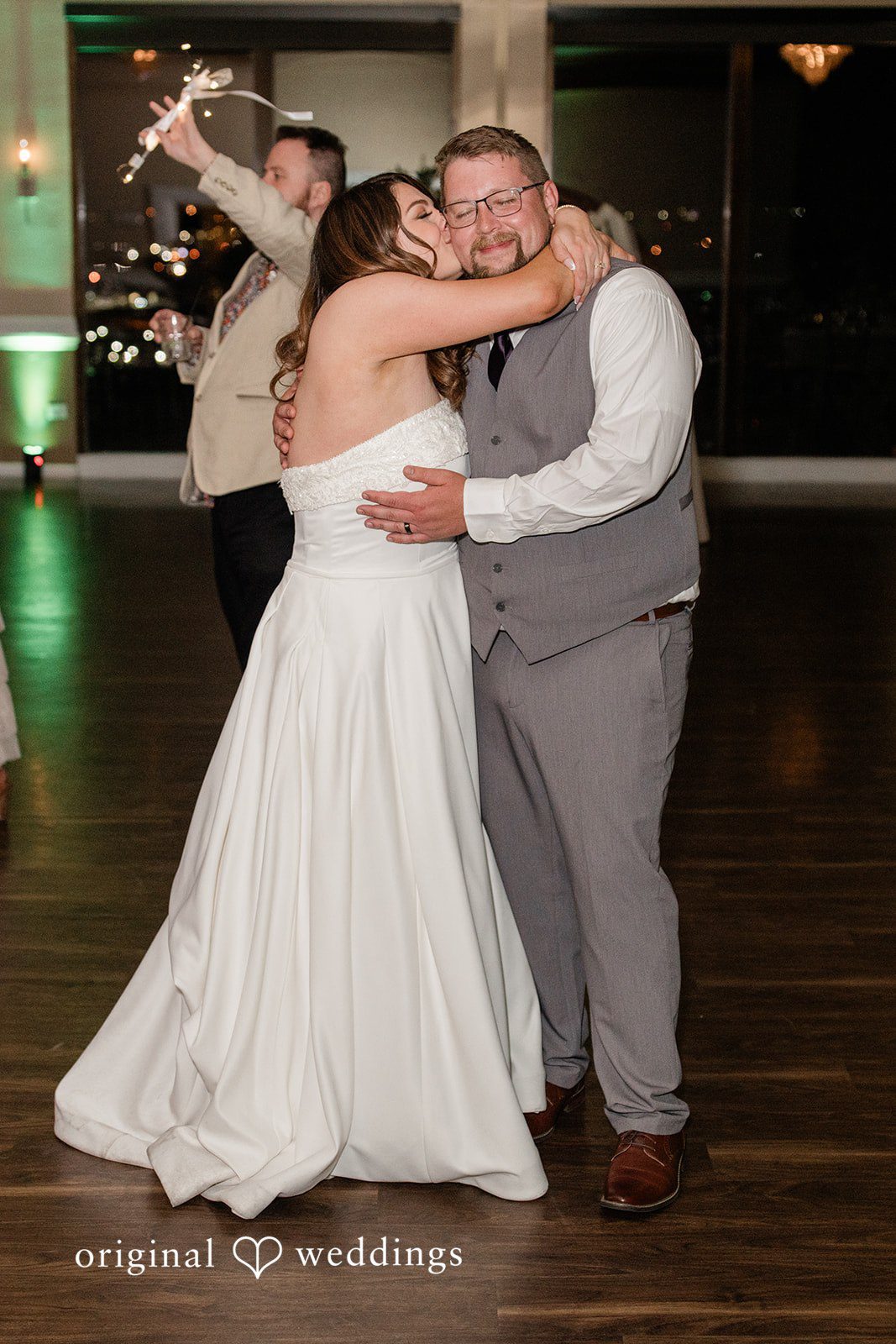 Carolina + Jonah Bride sharing a sweet kiss to groom at Brittany Hill - Wedgewood Weddings