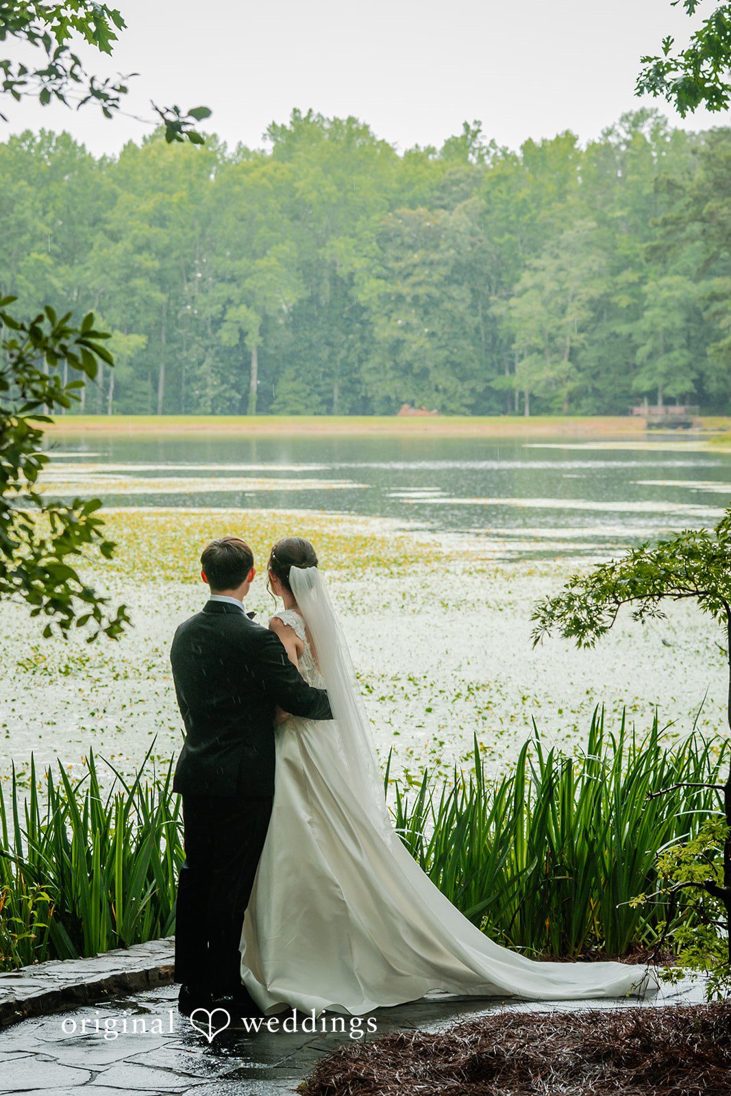 Jacob + Jadee Happy newlyweds in front of Callaway Gardens Ida Memorial Chapel