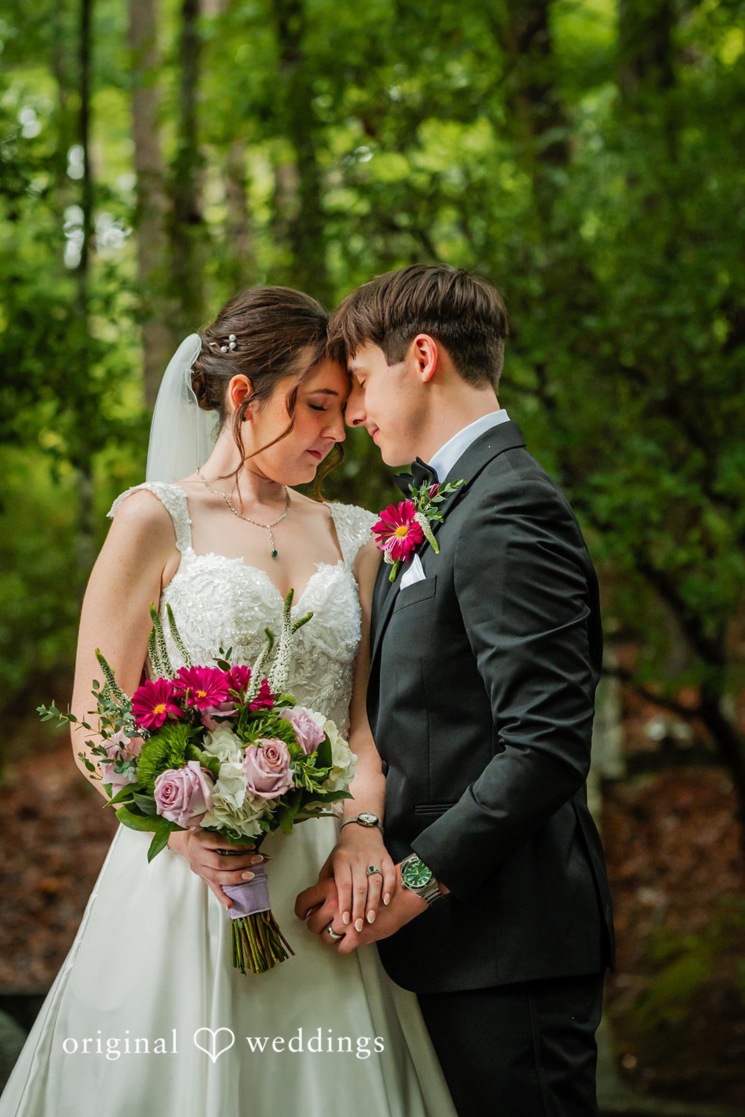 Jacob + Jadee Beautiful wedding portrait at Callaway Gardens Ida Memorial Chapel