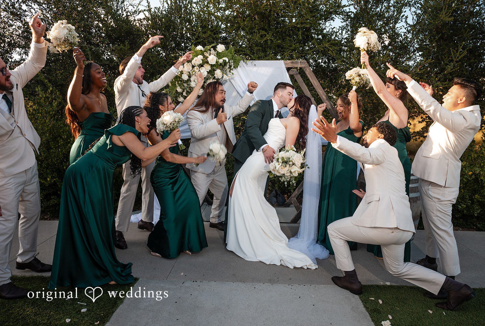 Stunning Portrait of couple at Canopy Grove by San Diego Wedding Photographers from Original Weddings.