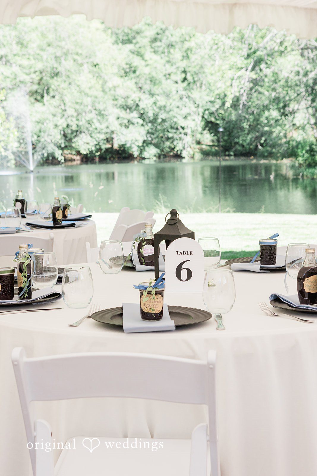 Jennifer + Steven Beautiful reception table styling at cedar springs