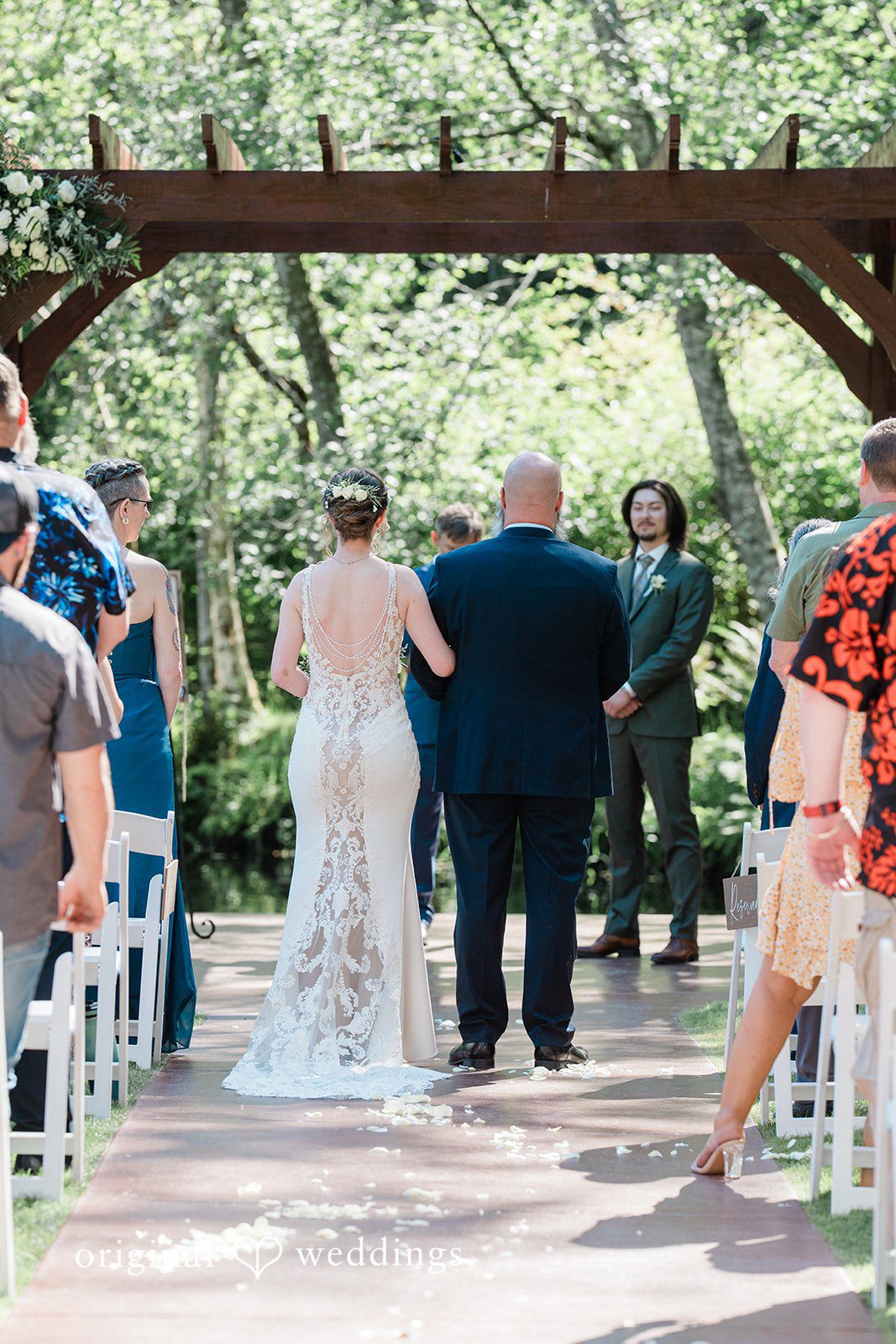 Jennifer + Steven Ceremony moment before the priest at cedar springs