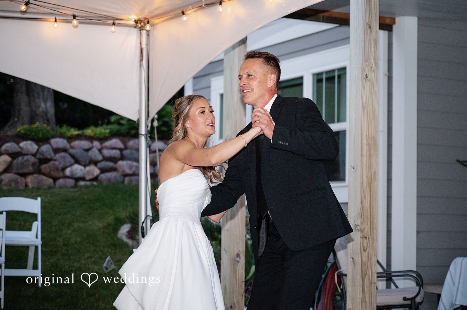 Brandi + Ryan Bride dancing at Christ the Lord Lutheran Church