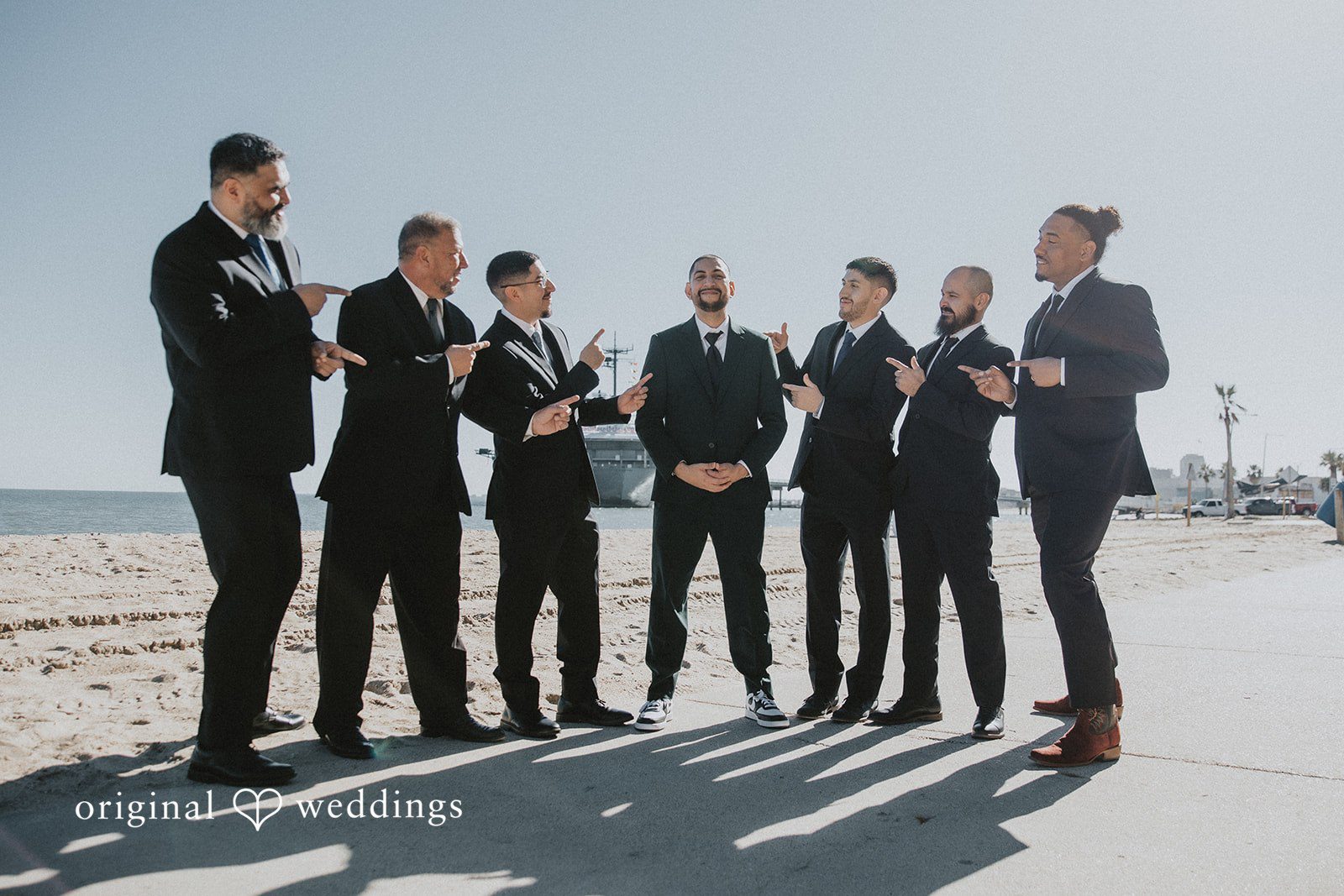 Allison + Justin Groom squad photography at DoubleTree by Hilton Corpus Christi Beachfront