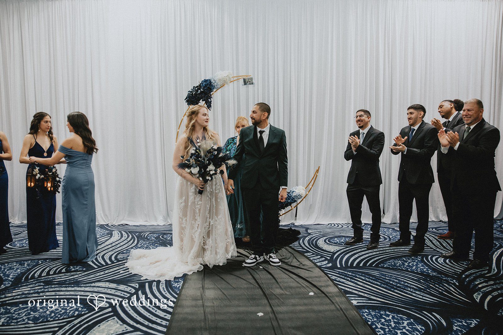 Allison + Justin San Antonio Wedding Photographers capturing couple looking at each other during the ceremony at DoubleTree by Hilton Corpus Christi Beachfront by Original Weddings
