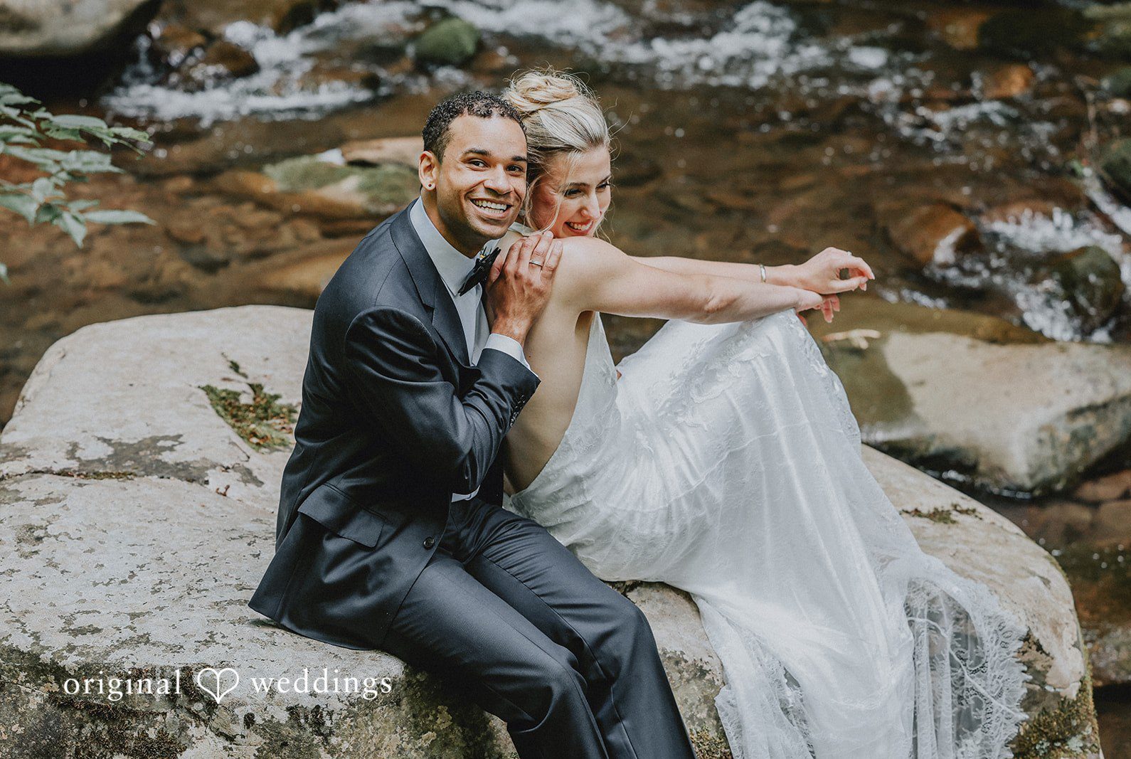 Stunning Portrait of couple at Full Moon Resort by New York Wedding Photographers from Original Weddings.