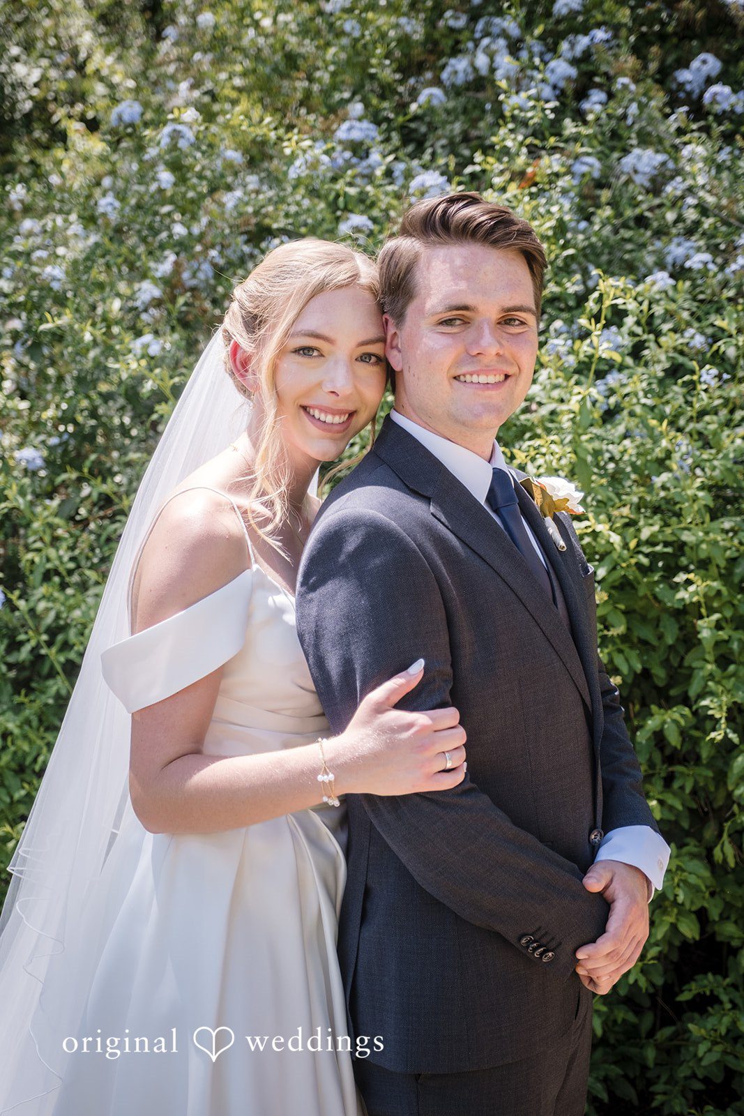 Madeline + Brady Romantic couple portrait at Fullerton Community Center