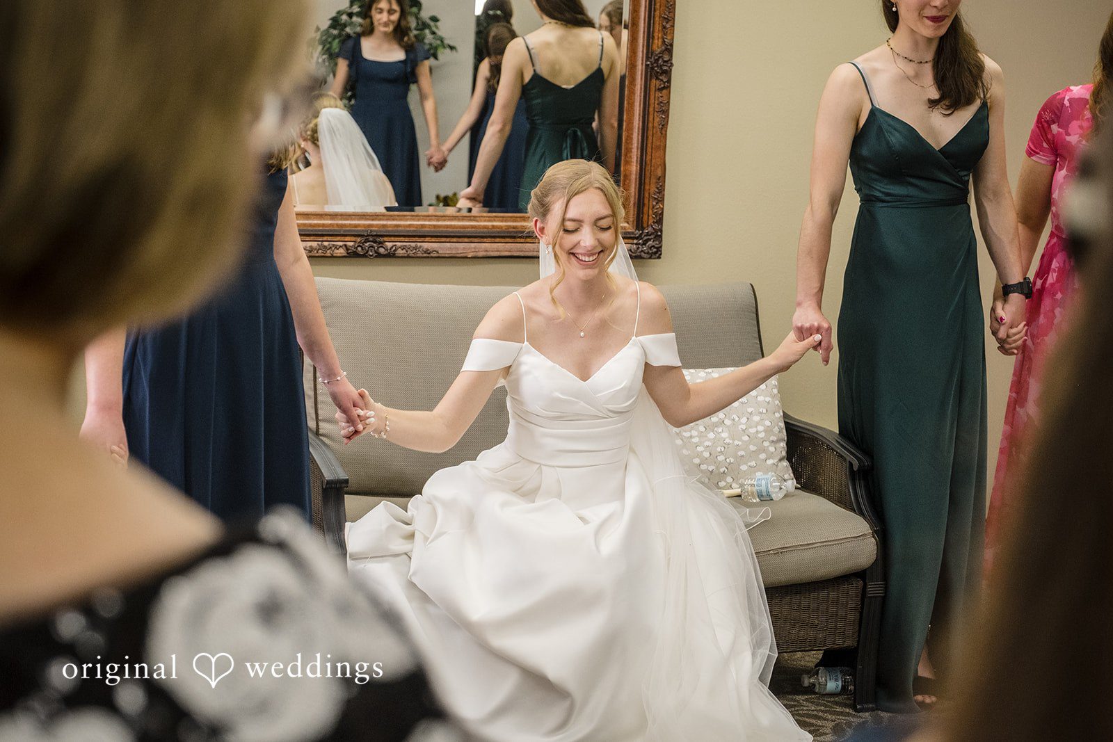 Madeline + Brady Bride getting ready at Fullerton Community Center