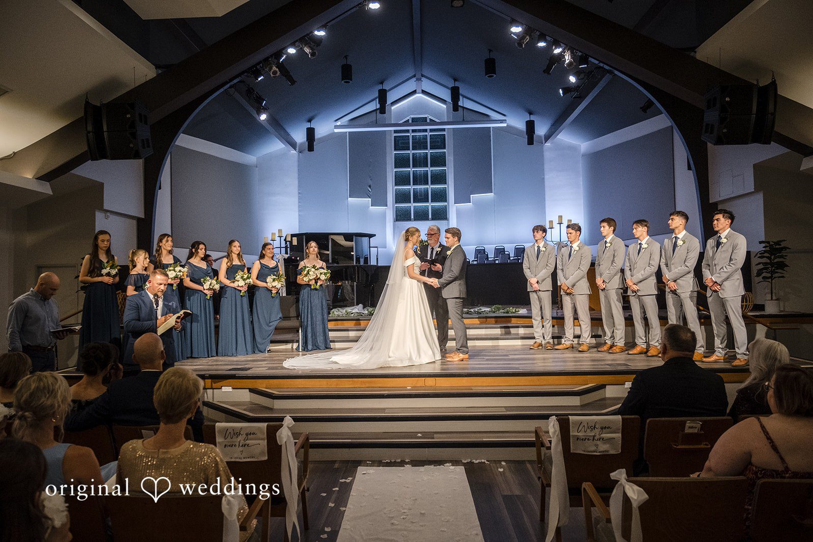 Madeline + Brady Wedding ceremony at Fullerton Community Center captured by Los Angeles Wedding Photographers from Original Weddings