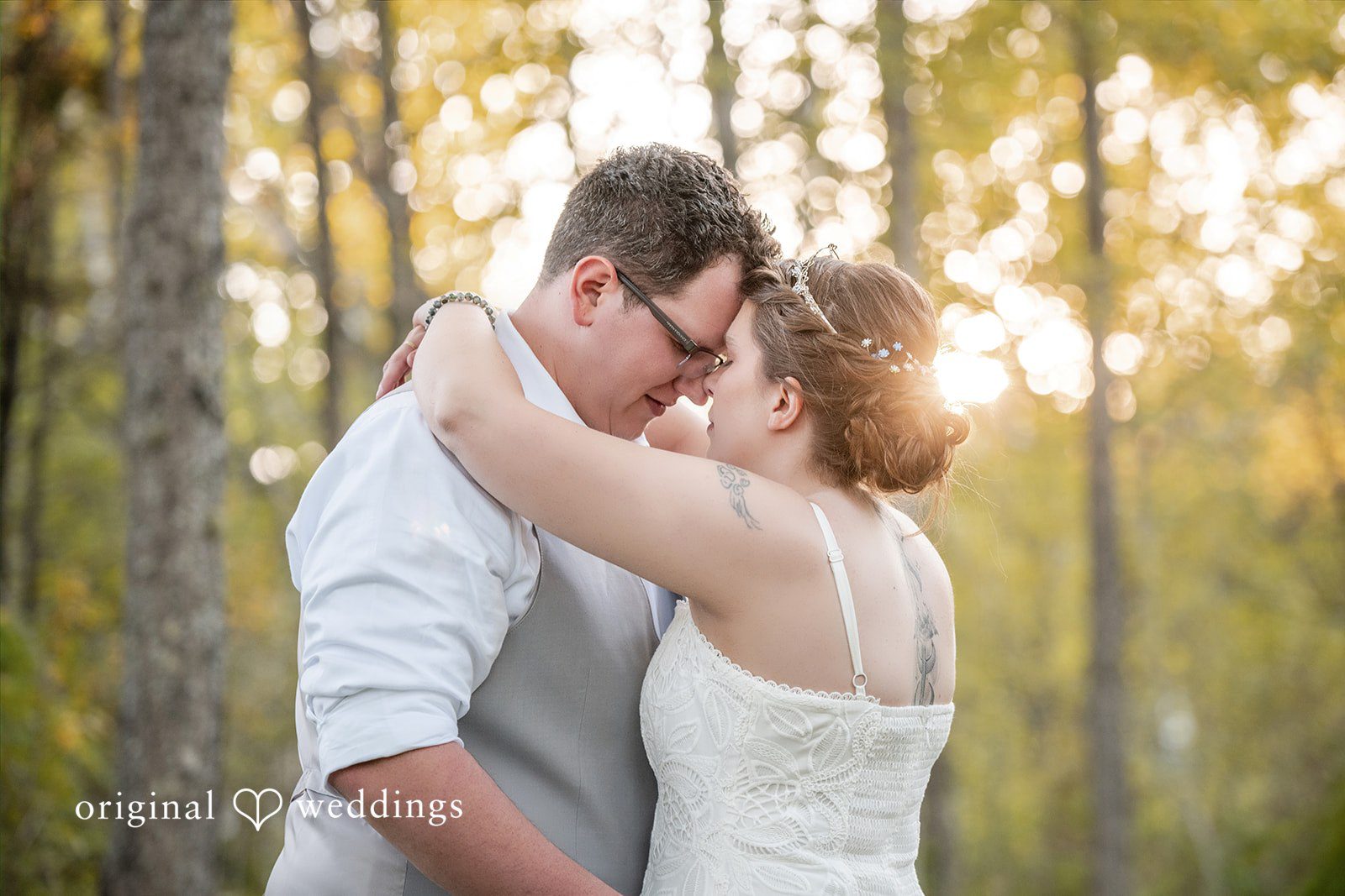 Nina + Steven Couple posing for wedding photography at Grand Superior Lodge
