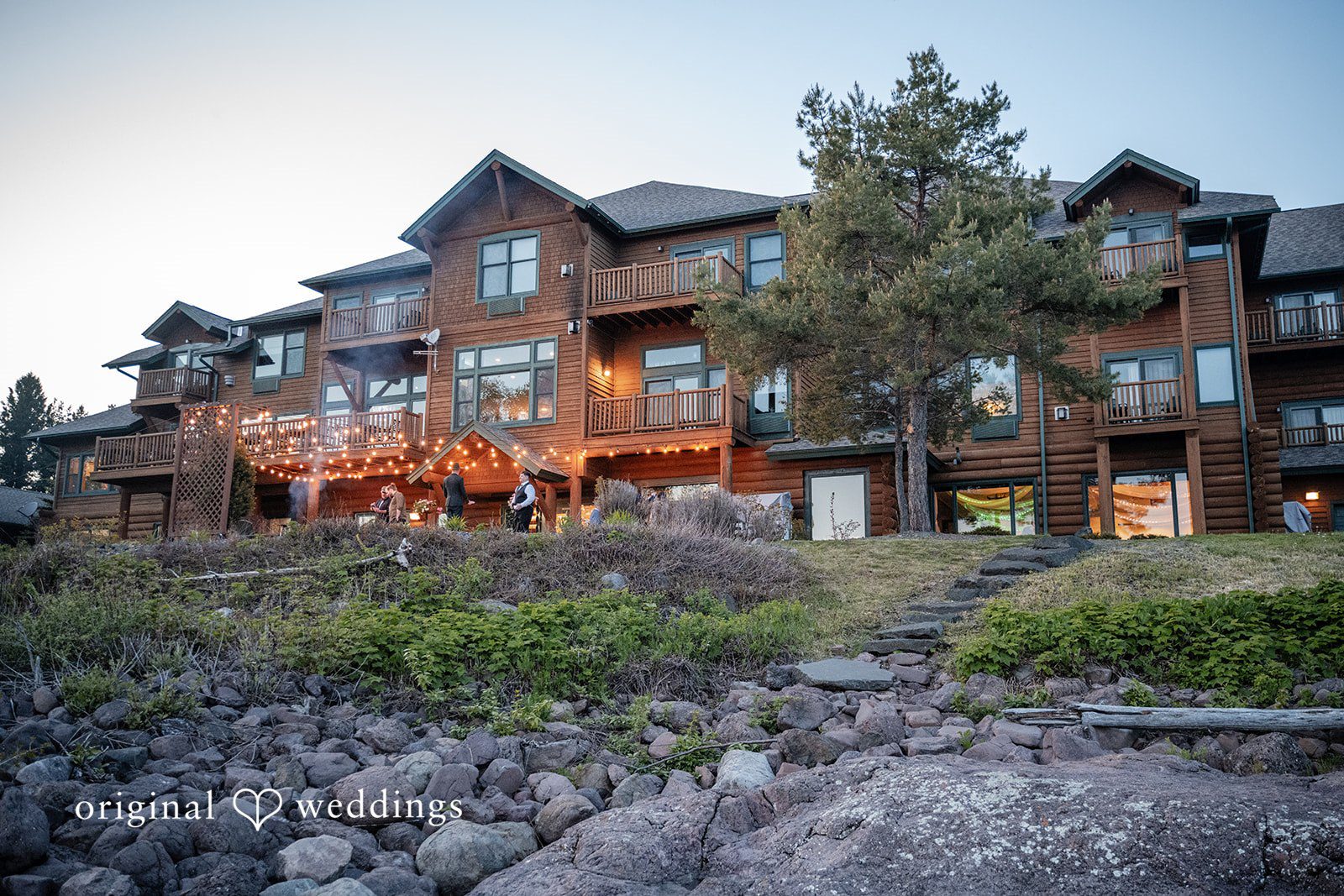 Nina + Steven Beautiful outer view of Grand Superior Lodge