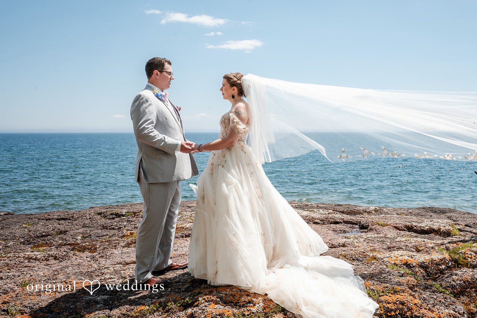 Nina + Steven Beautiful picture of couple at Grand Superior Lodge