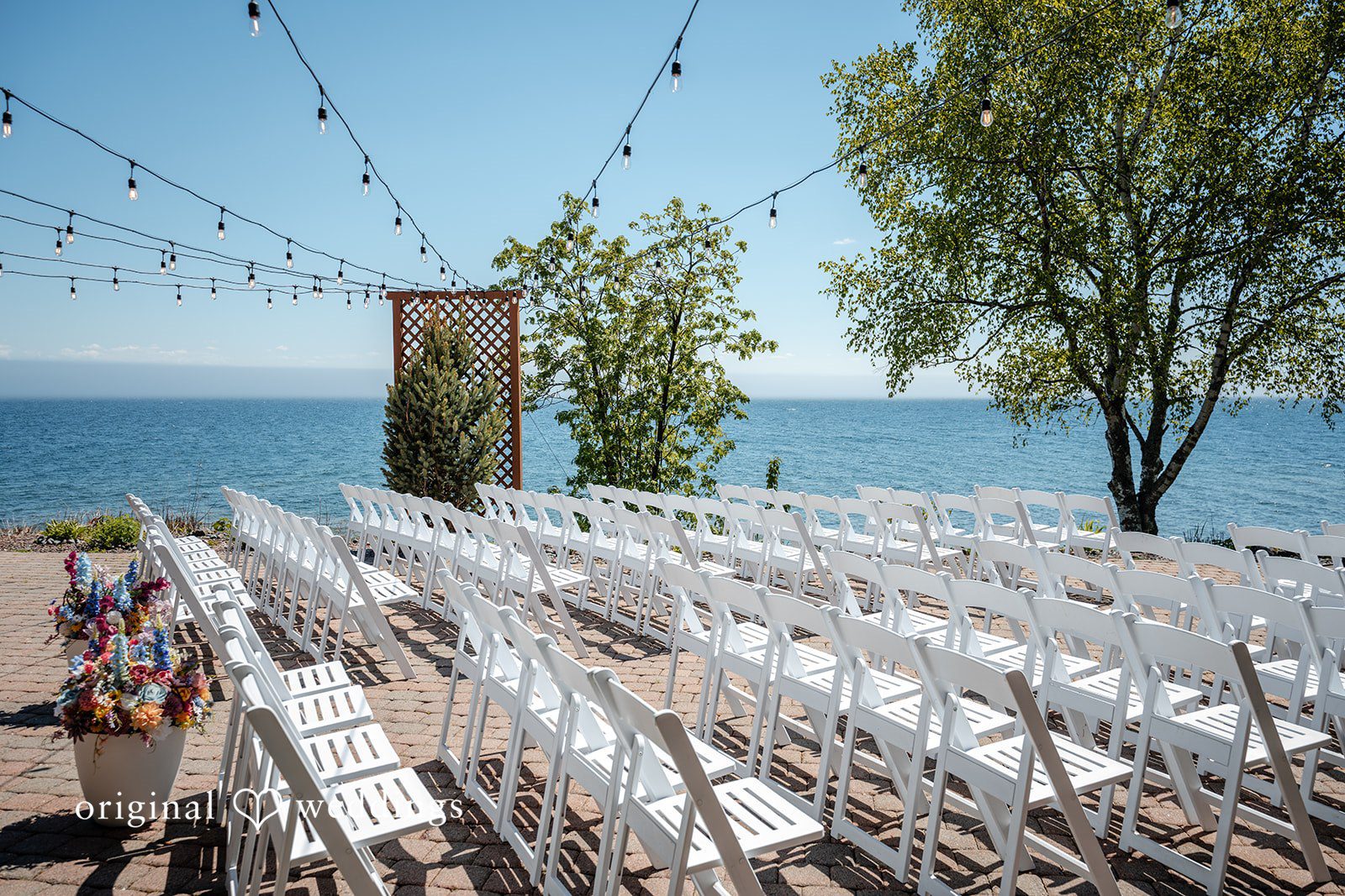 Nina + Steven Wedding seating setup at Grand Superior Lodge