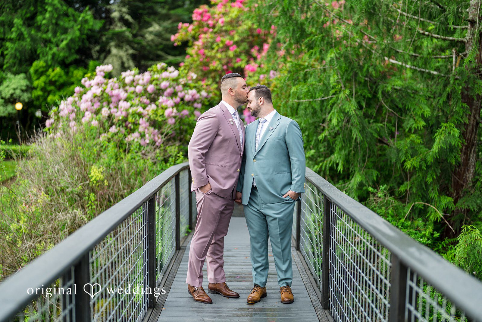 Kristian + Jeff Nice portrait of couple at Gray Bridge Venue.