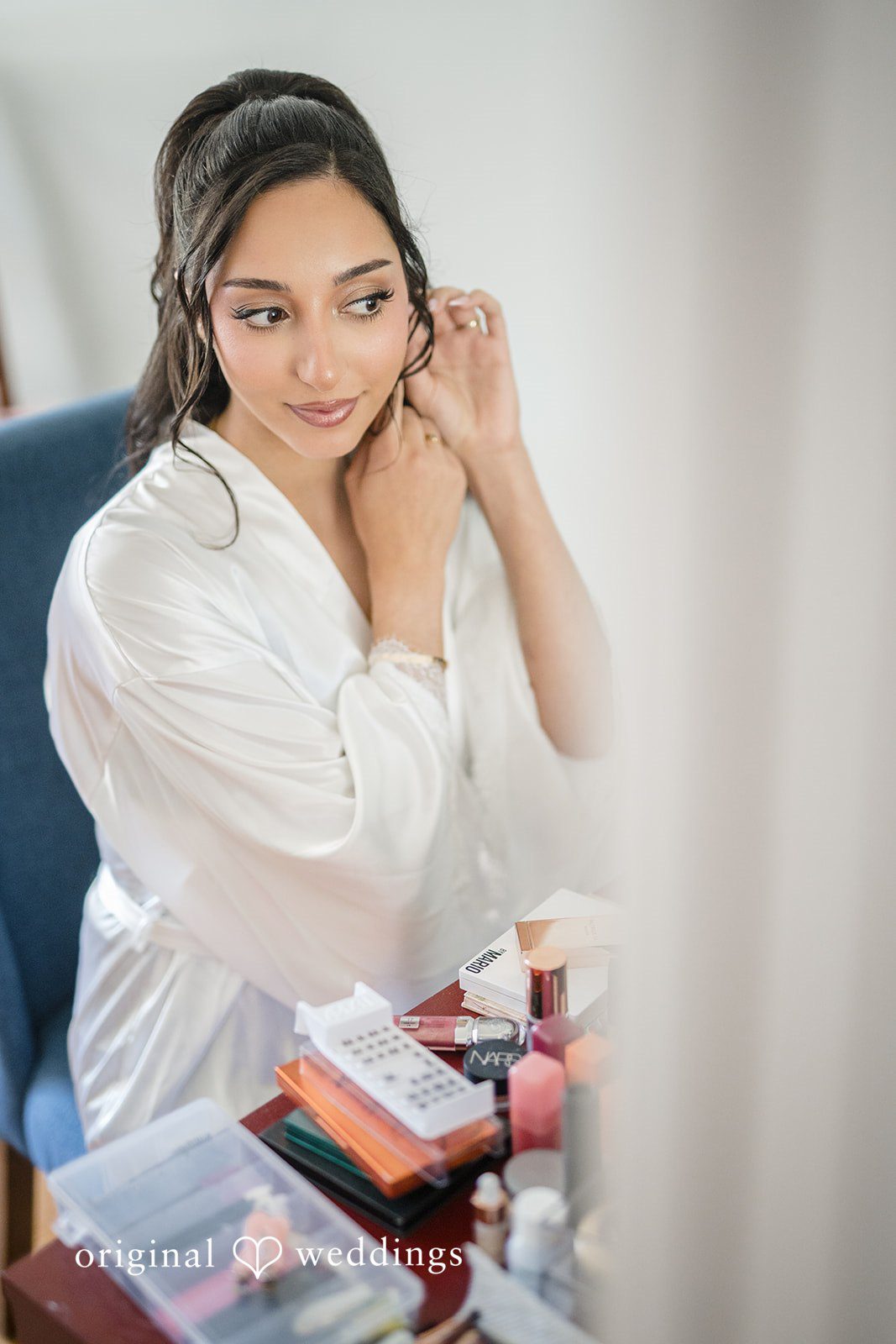 Janelle + Yaser Lovely bride getting ready for wedding at Green Hills Country Club