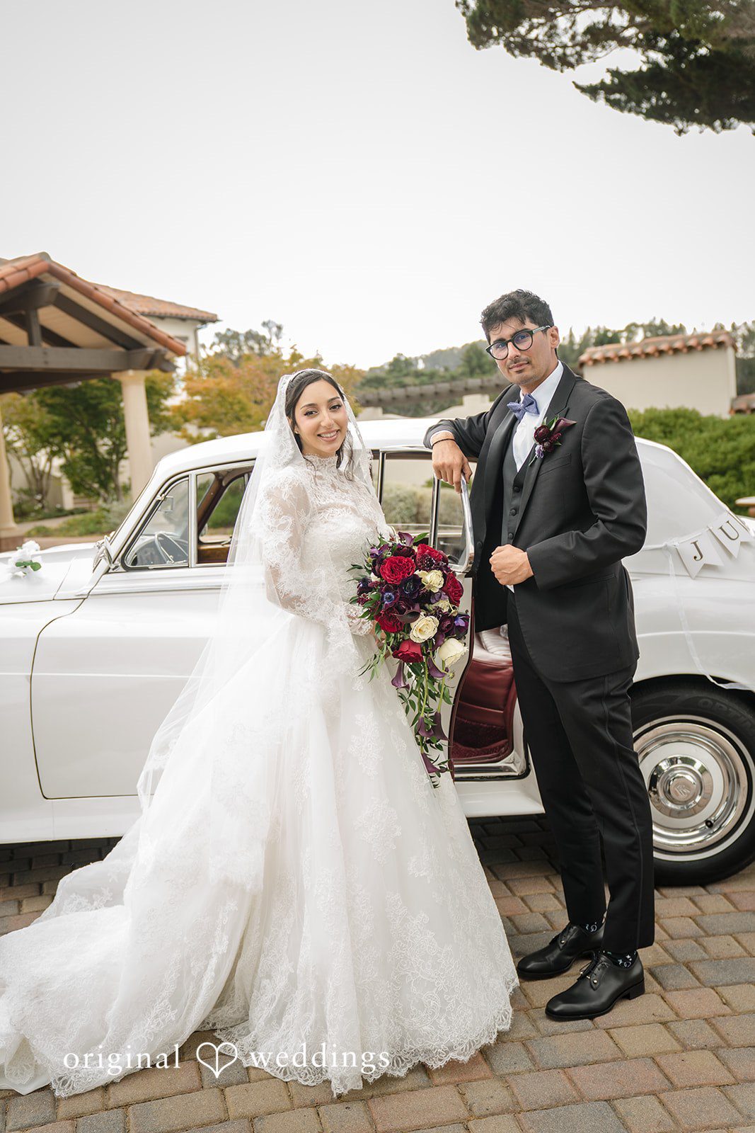 Janelle + Yaser Bride and groom going for a car drive after wedding ceremony