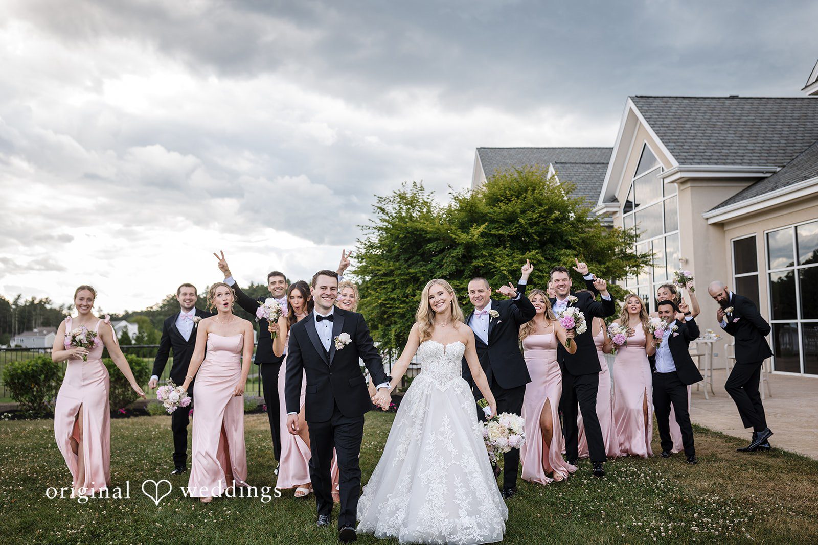 Emily + Jacob A joyful portrait of the couple and their bridal party