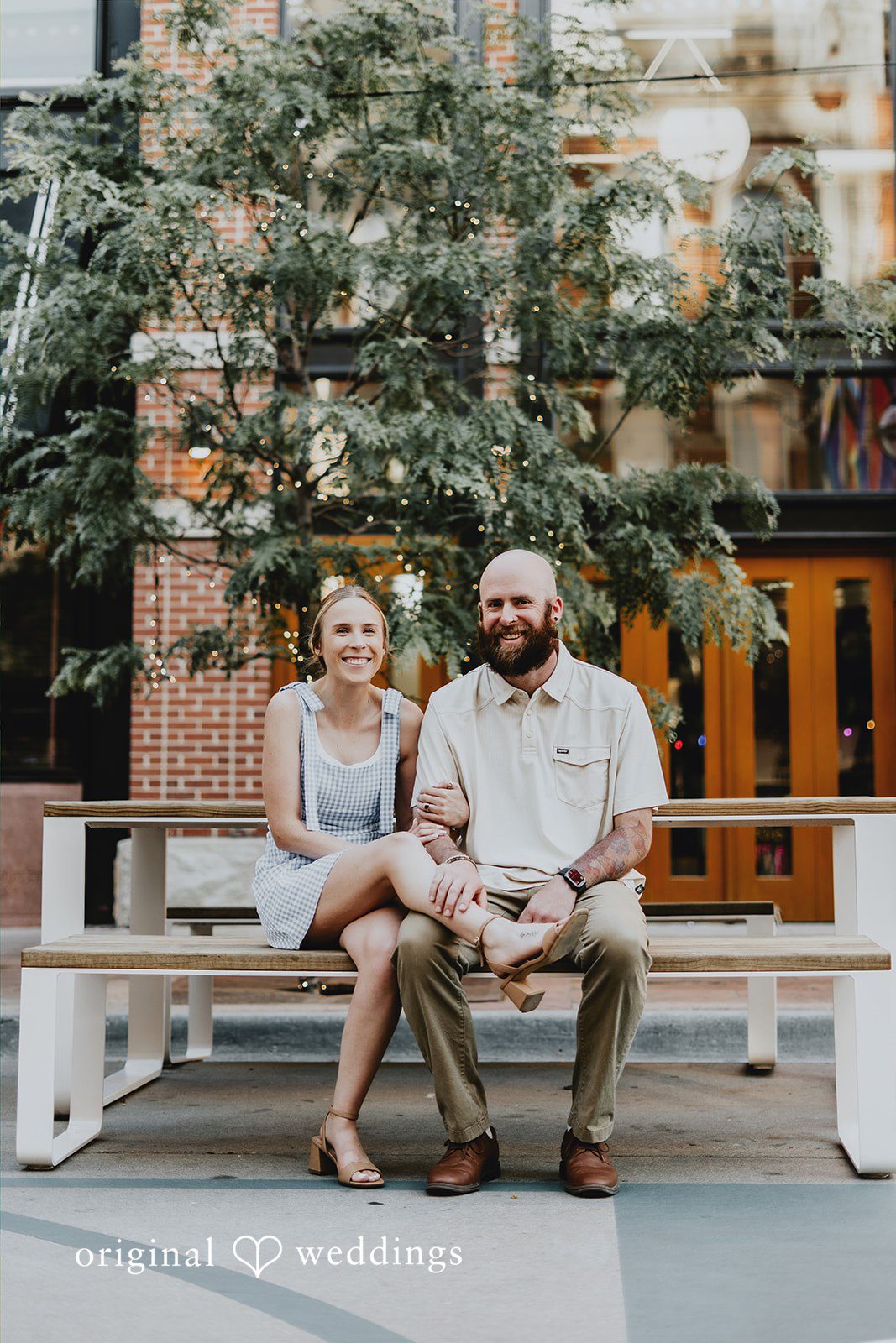 Courtney + Seth The couple at Larimer Square