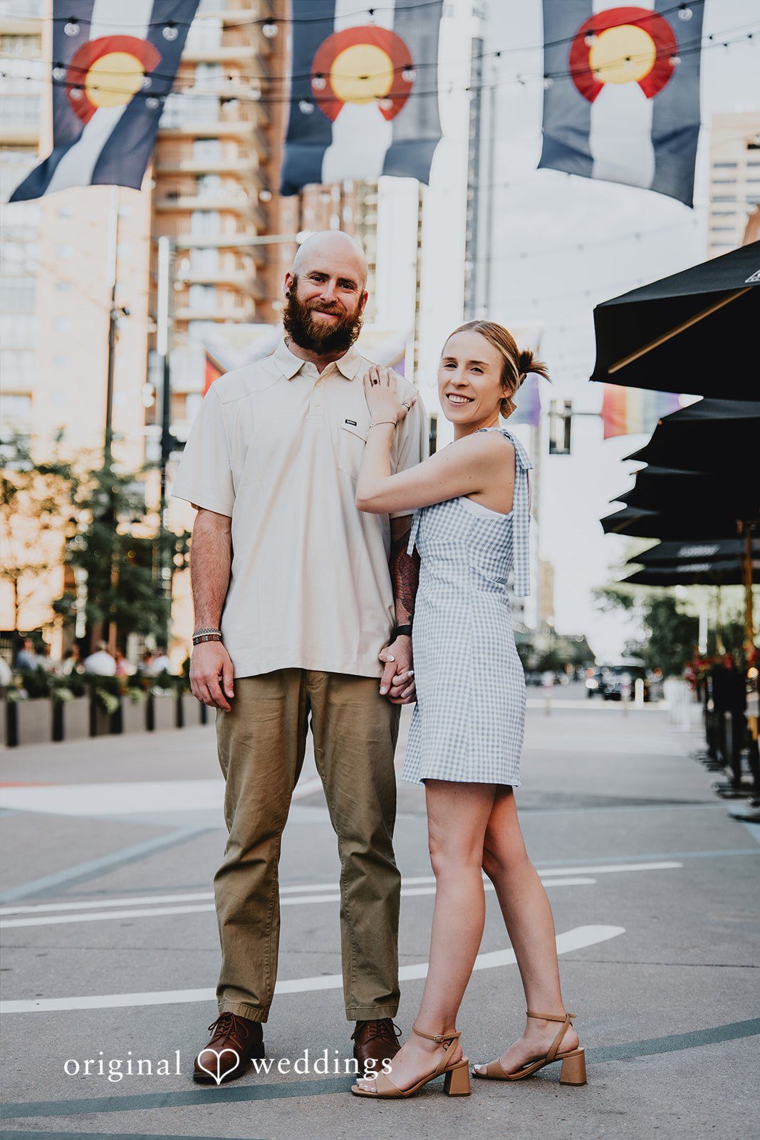 Courtney + Seth Our Denver engagement photographers captured a stunning portrait of the couple at Larimer Square