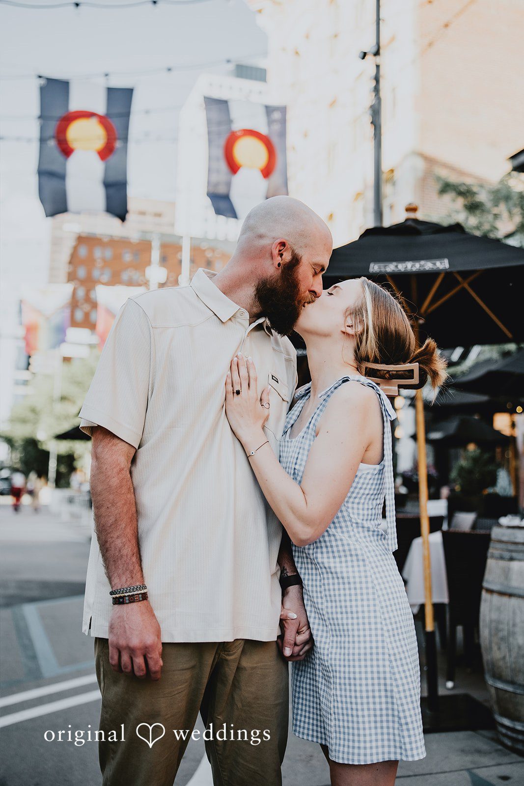 Courtney + Seth The couple shares a kiss