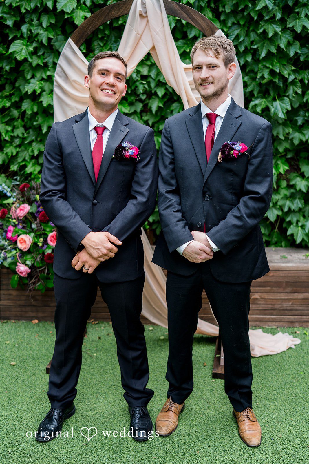 Stunning picture of  groom with his friend