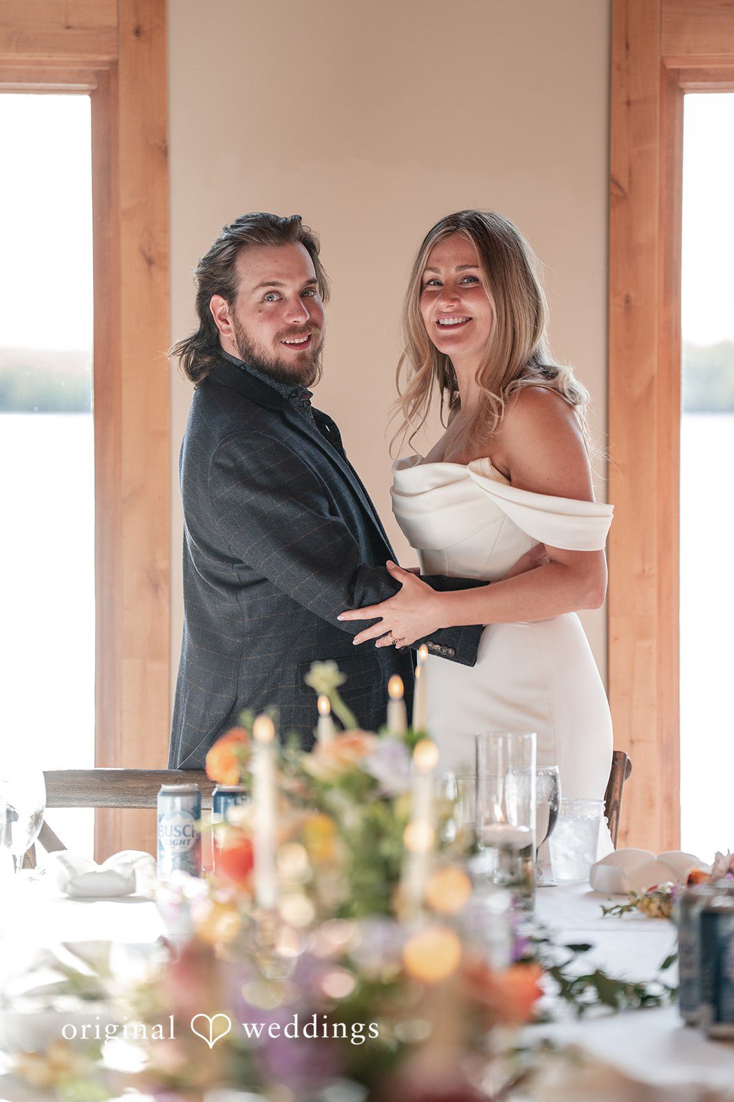 Annie + Andrew Minneapolis wedding photography by Original Weddings capturing the stunning picture of couple at Madden's On Gull Lake