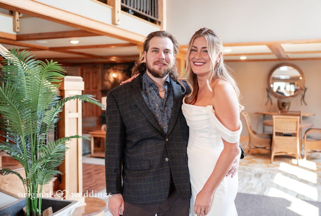 Annie + Andrew Minneapolis wedding photography by Original Weddings capturing the stunning picture of couple at Madden's On Gull Lake