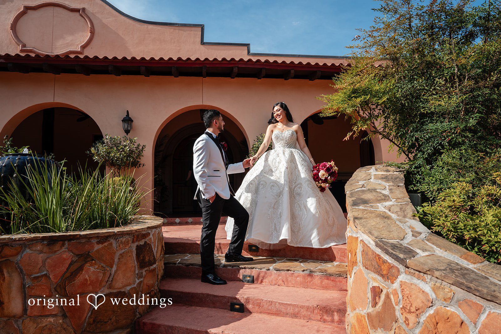 Vanessa + Abdelrahman A romantic portrait of the couple at Madera Estates