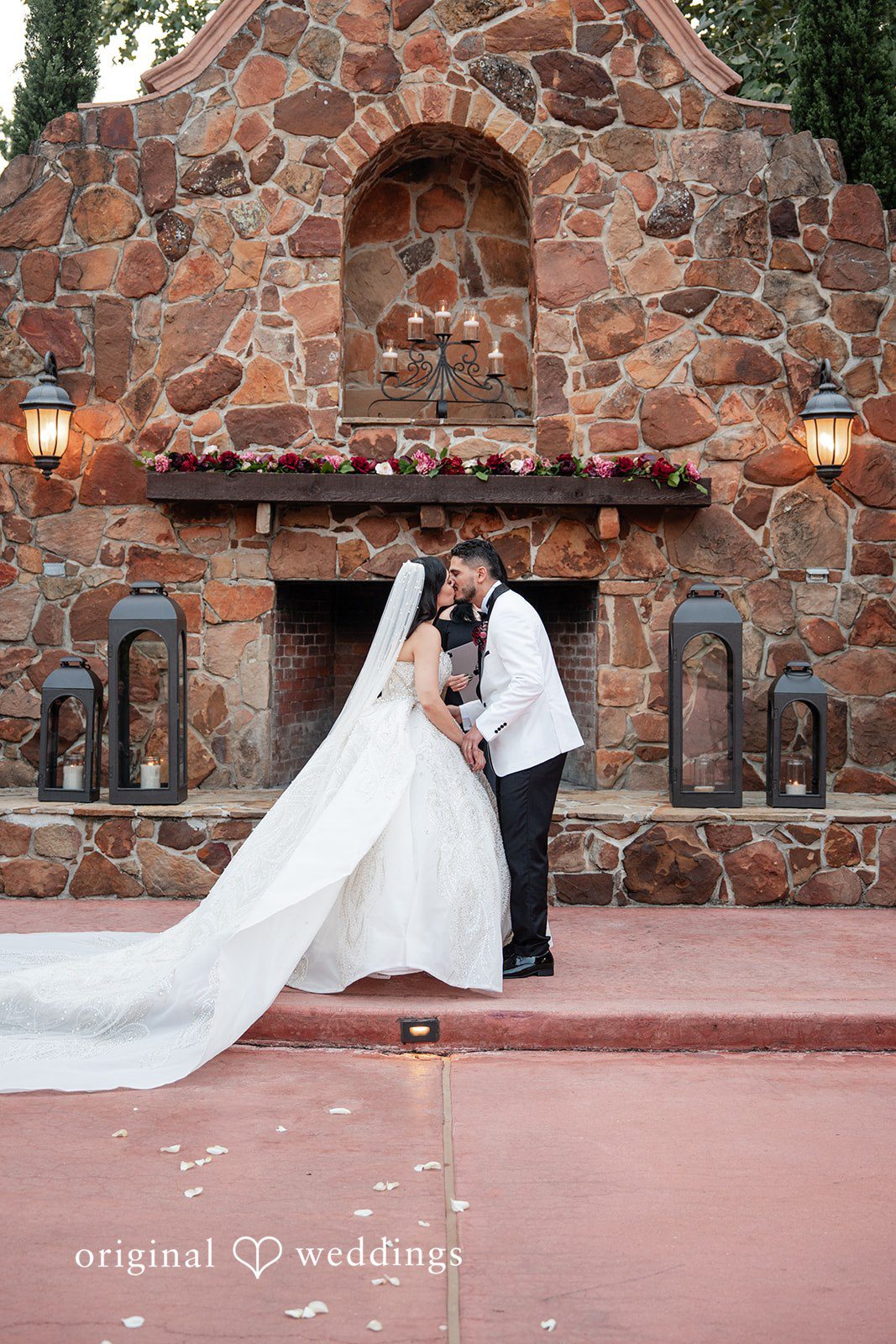 Vanessa + Abdelrahman The couple takes their first kiss