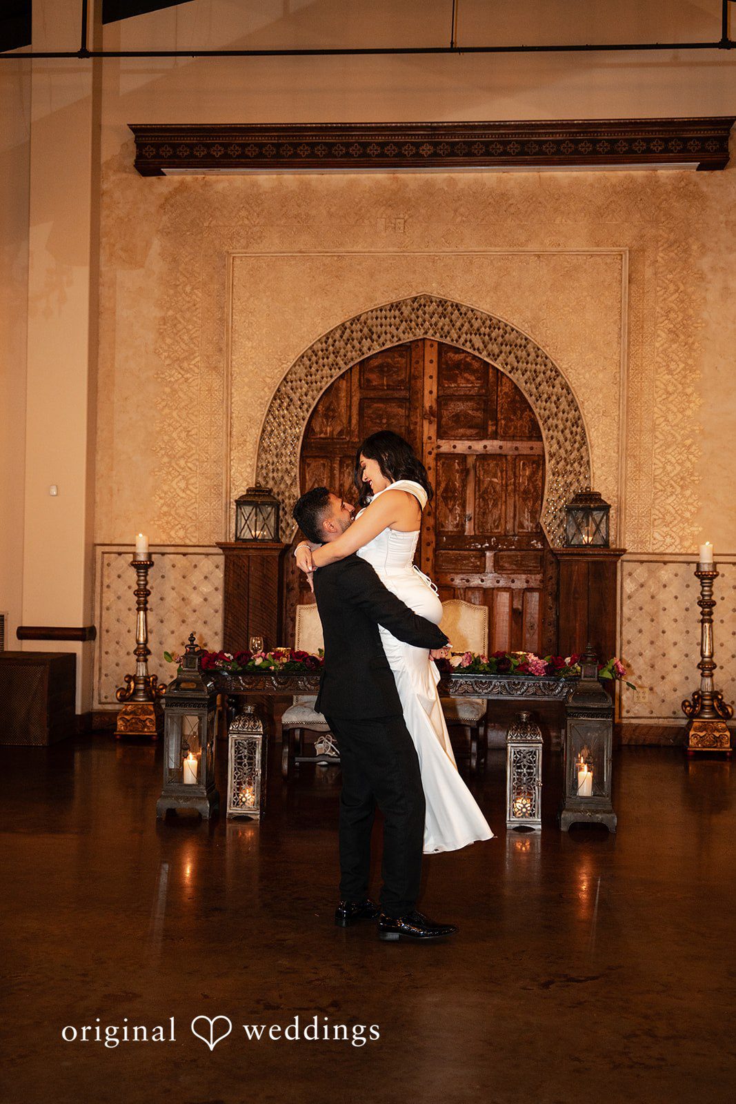 Vanessa + Abdelrahman Romantic moment in the Madera Estates wedding reception