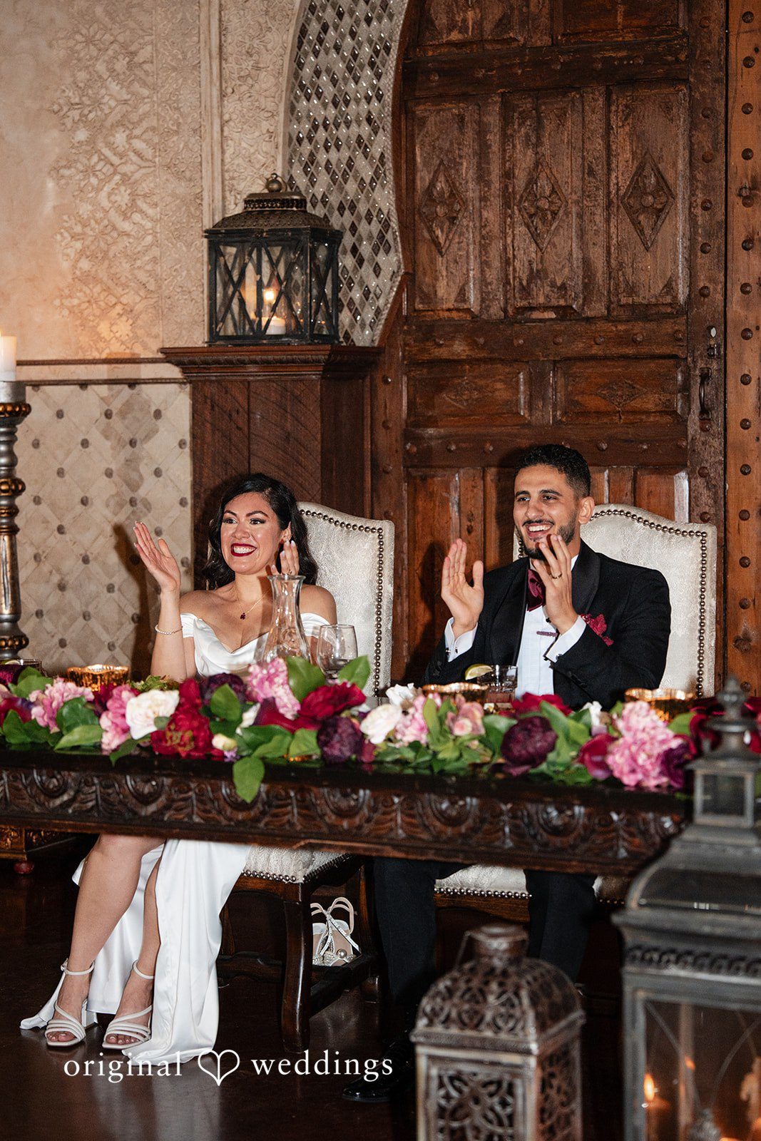 Vanessa + Abdelrahman The couple in their wedding reception